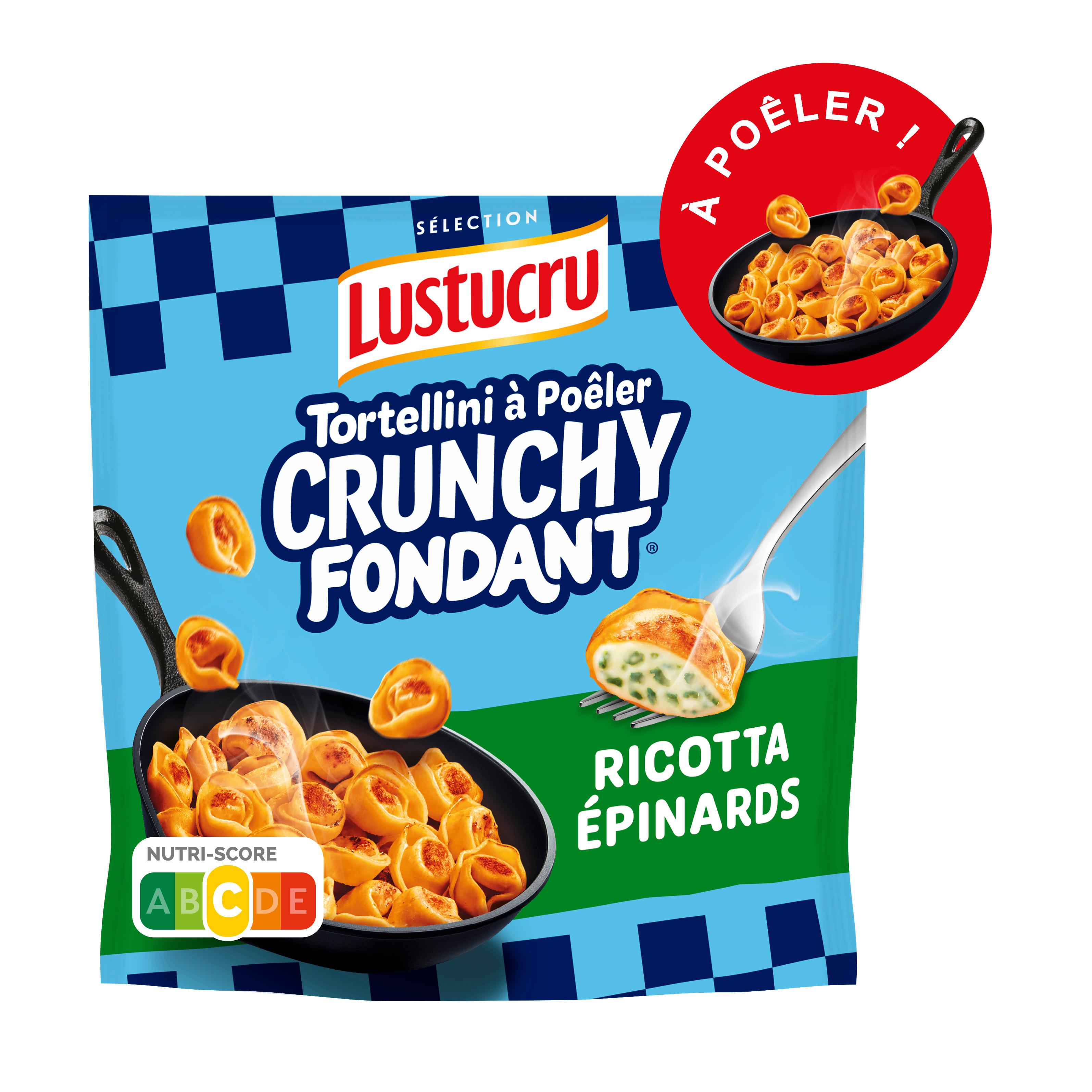LUSTUCRU SELECTION Tortellini crunchy fondant ricotta et épinard à poêler 2 parts 280g