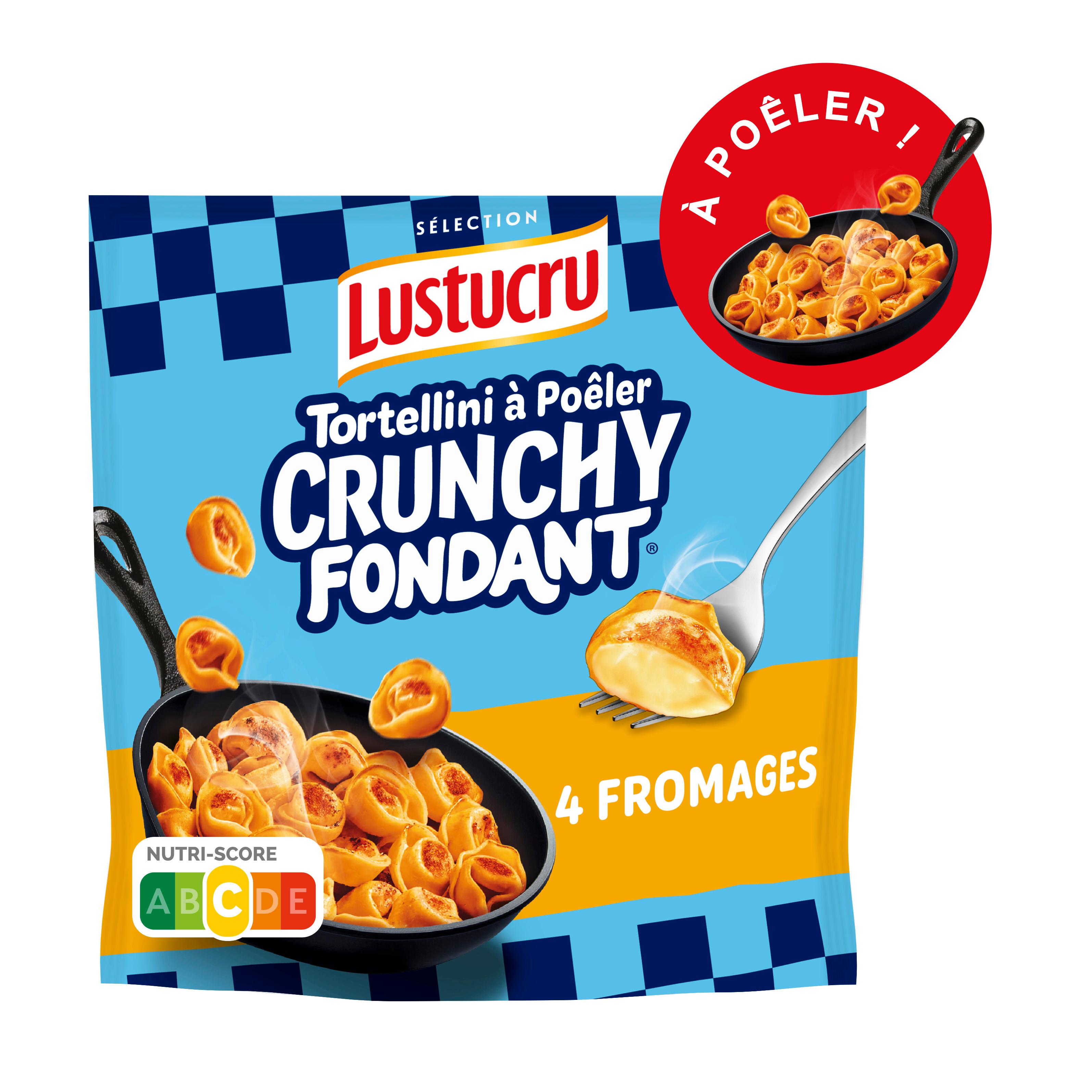 LUSTUCRU SELECTION Tortellini crunchy fondant aux 4 fromages à poêler 2 parts 280g