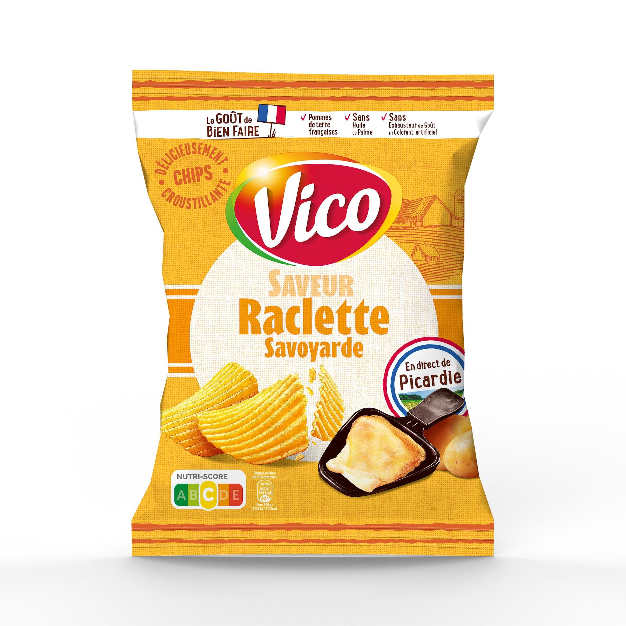 VICO Chips ondulées saveur raclette savoyarde 120g