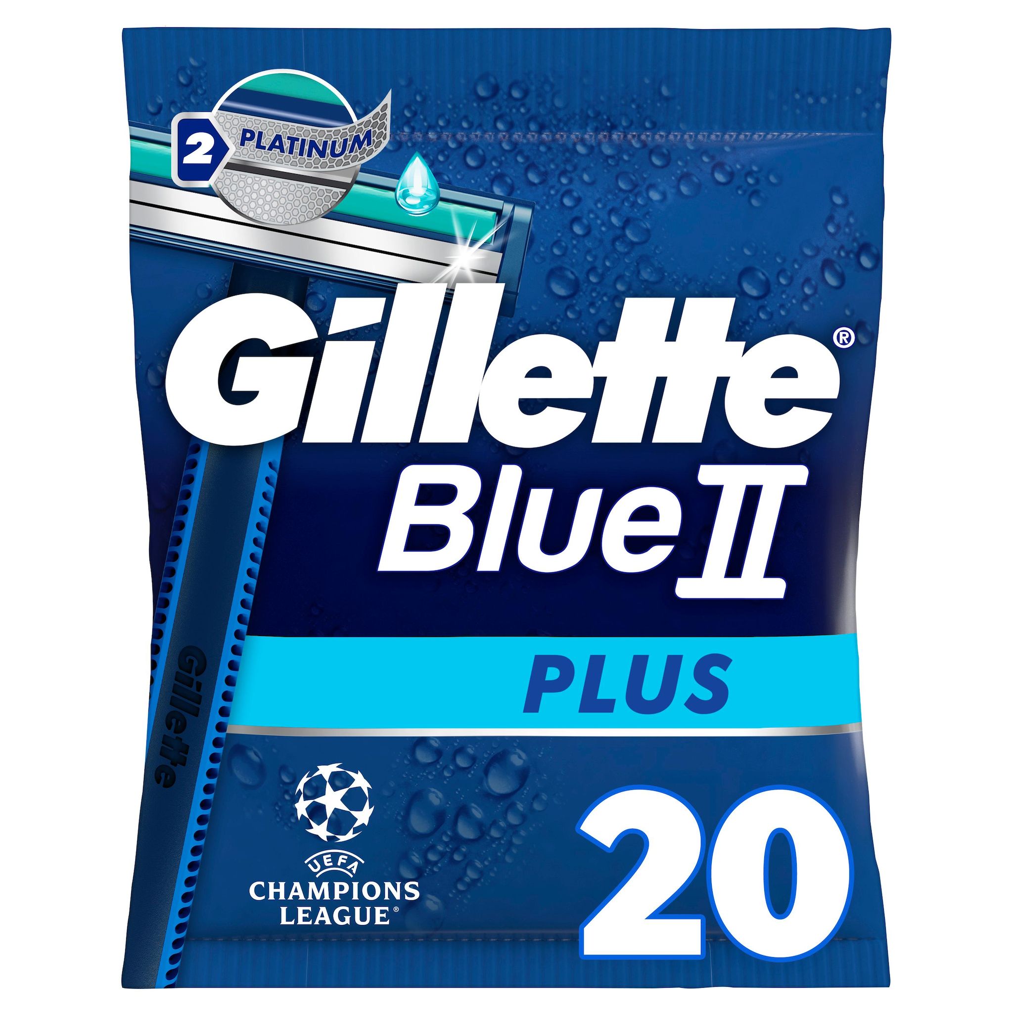 GILLETTE Blue II Rasoirs jetables plus 20 rasoirs