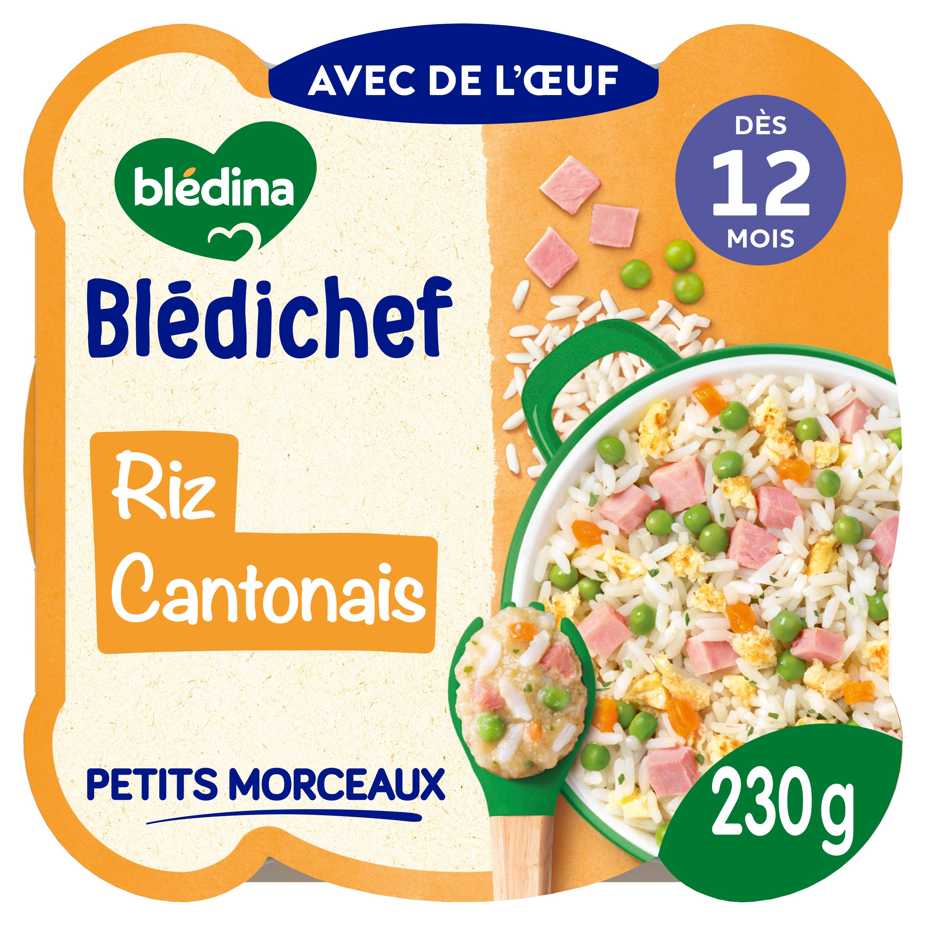 BLEDINA Blédichef riz cantonais avec de l'oeuf dès 12 mois 230g