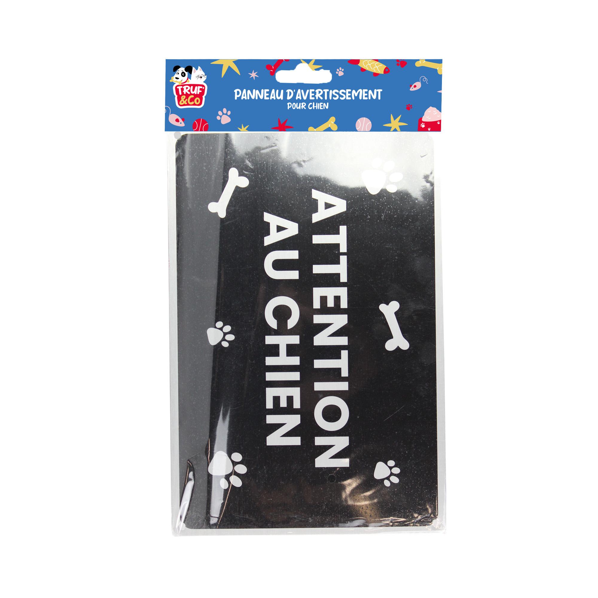 TRUF' & CO Panneau attention chien 30x20cm coloris aléatoire 1 pièce