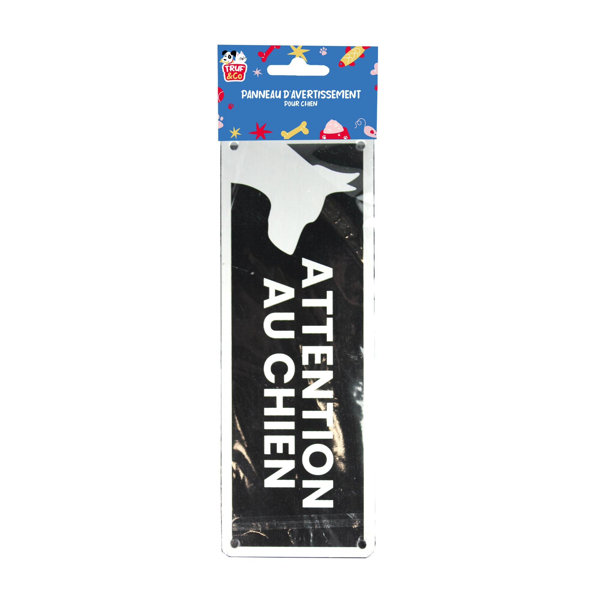 TRUF' & CO Panneau attention chien 25x9cm coloris aléatoires 1 pièce
