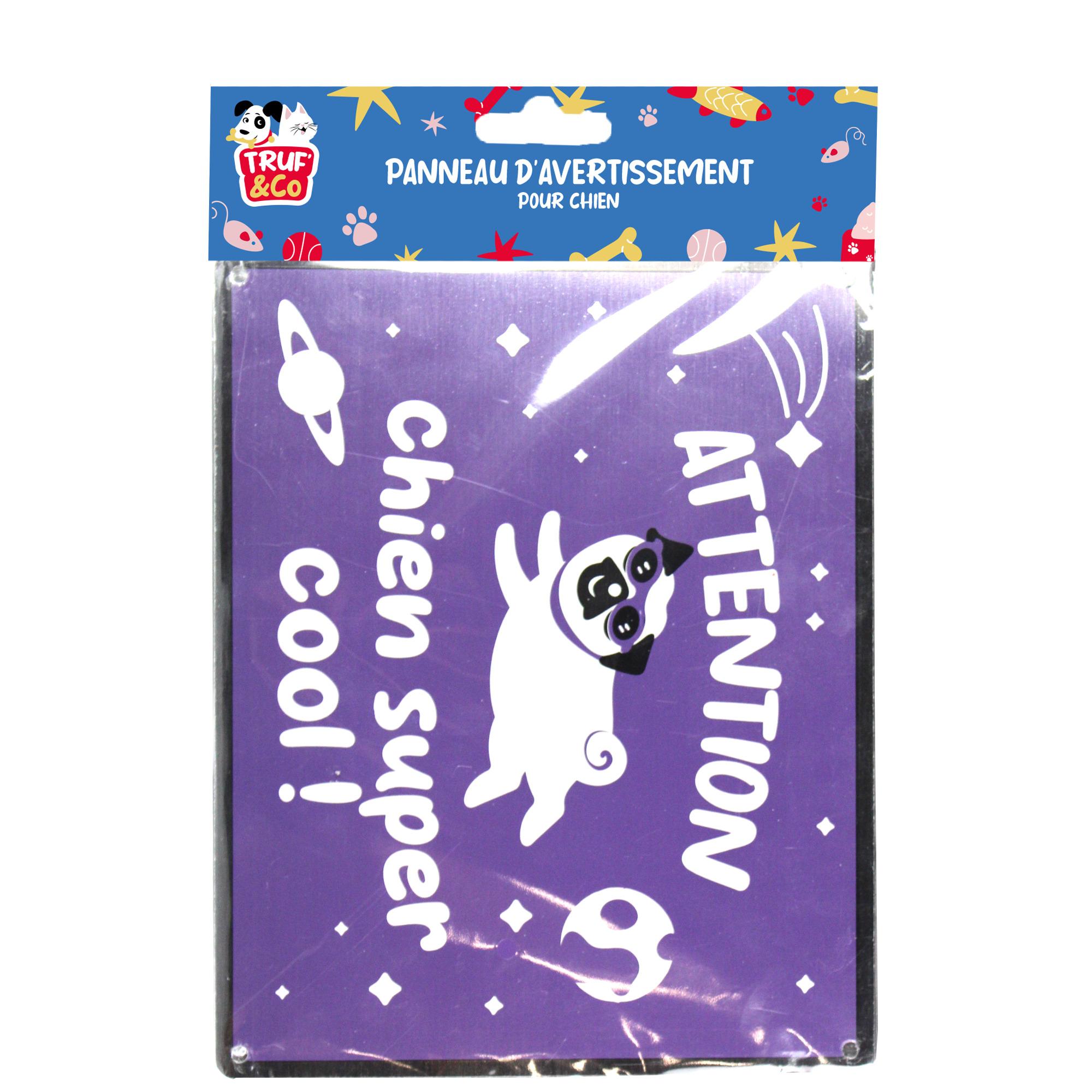 Voir la diapositive 2 : TRUF' & CO Panneau humour chien super cool 25x20cm 1 pièce