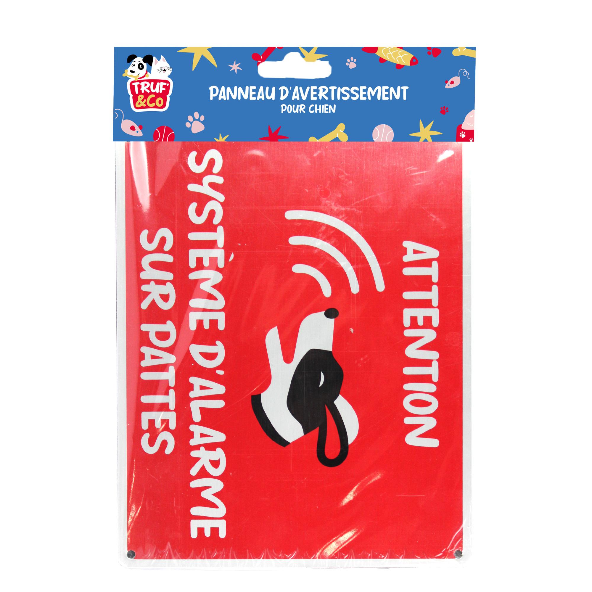 TRUF' & CO Panneau humour chien système d'alarme sur pattes 25x20cm 1 pièce