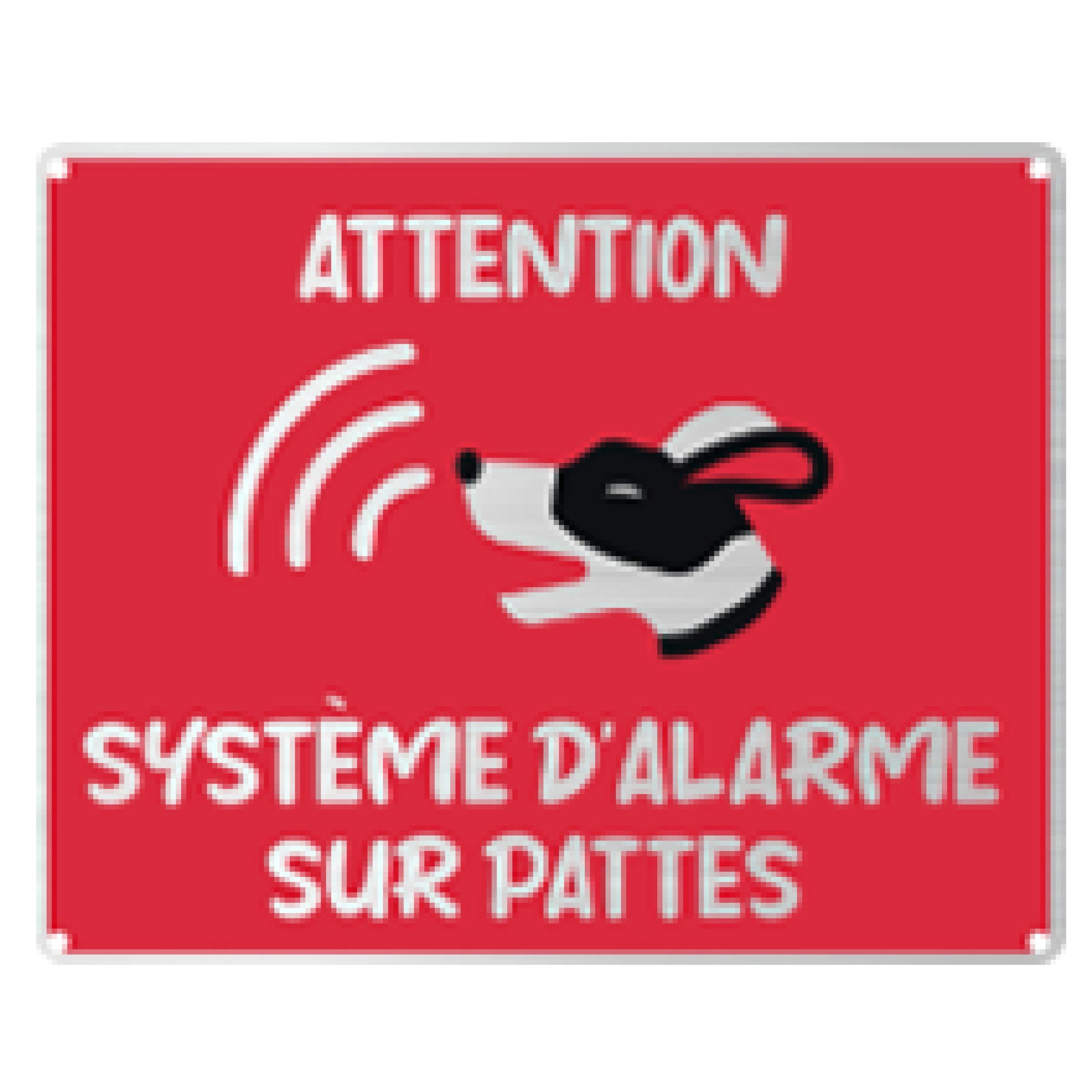 Voir la diapositive 2 : TRUF' & CO Panneau humour chien système d'alarme sur pattes 25x20cm 1 pièce