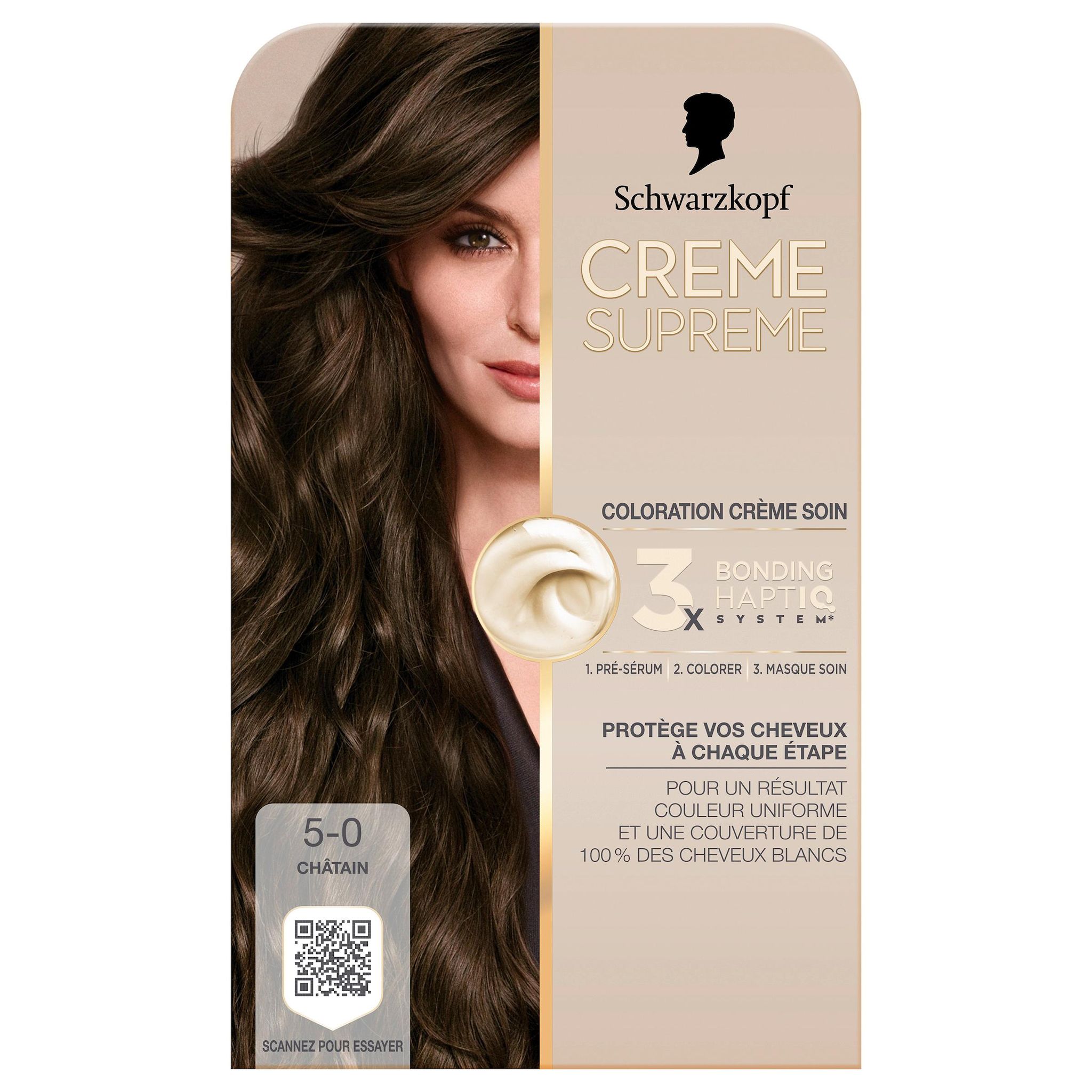 SCHWARZKOPF Crème Suprême Coloration crème soin 5.0 châtain 1 kit