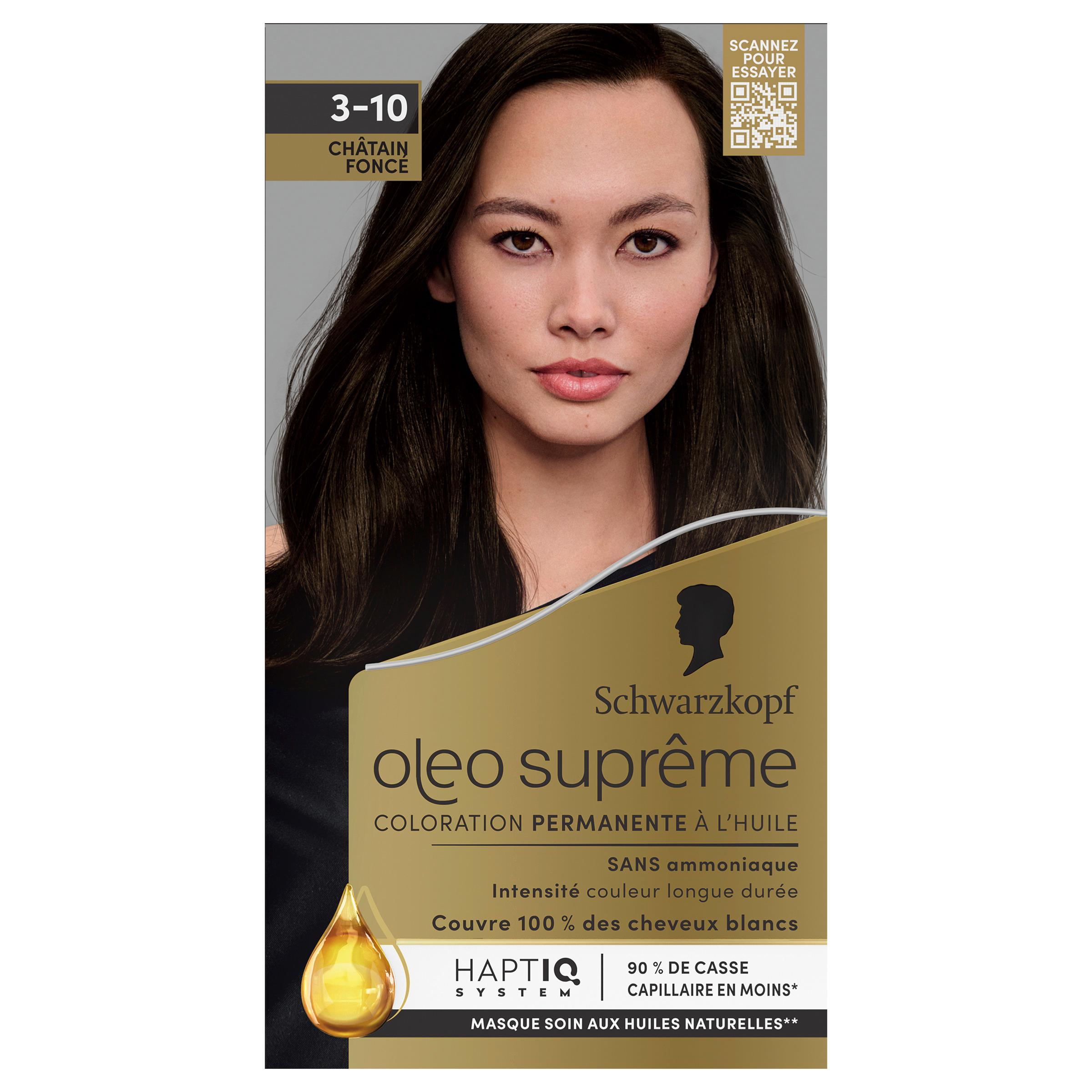 SCHWARZKOPF Oleo Suprême Coloration permanente à l'huile sans ammoniaque 3.10 châtain foncé 1 kit
