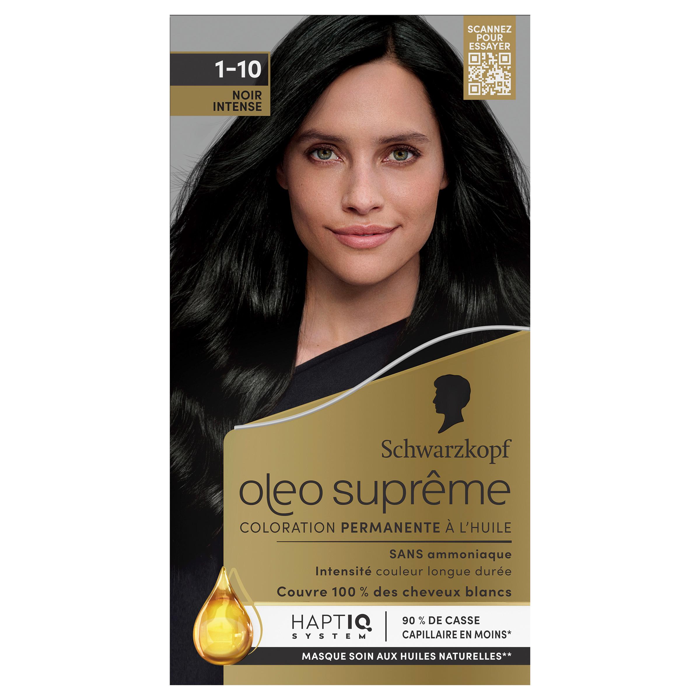 SCHWARZKOPF Oleo Suprême Coloration permanente à l'huile sans ammoniaque 1.10 noir intense 1 kit