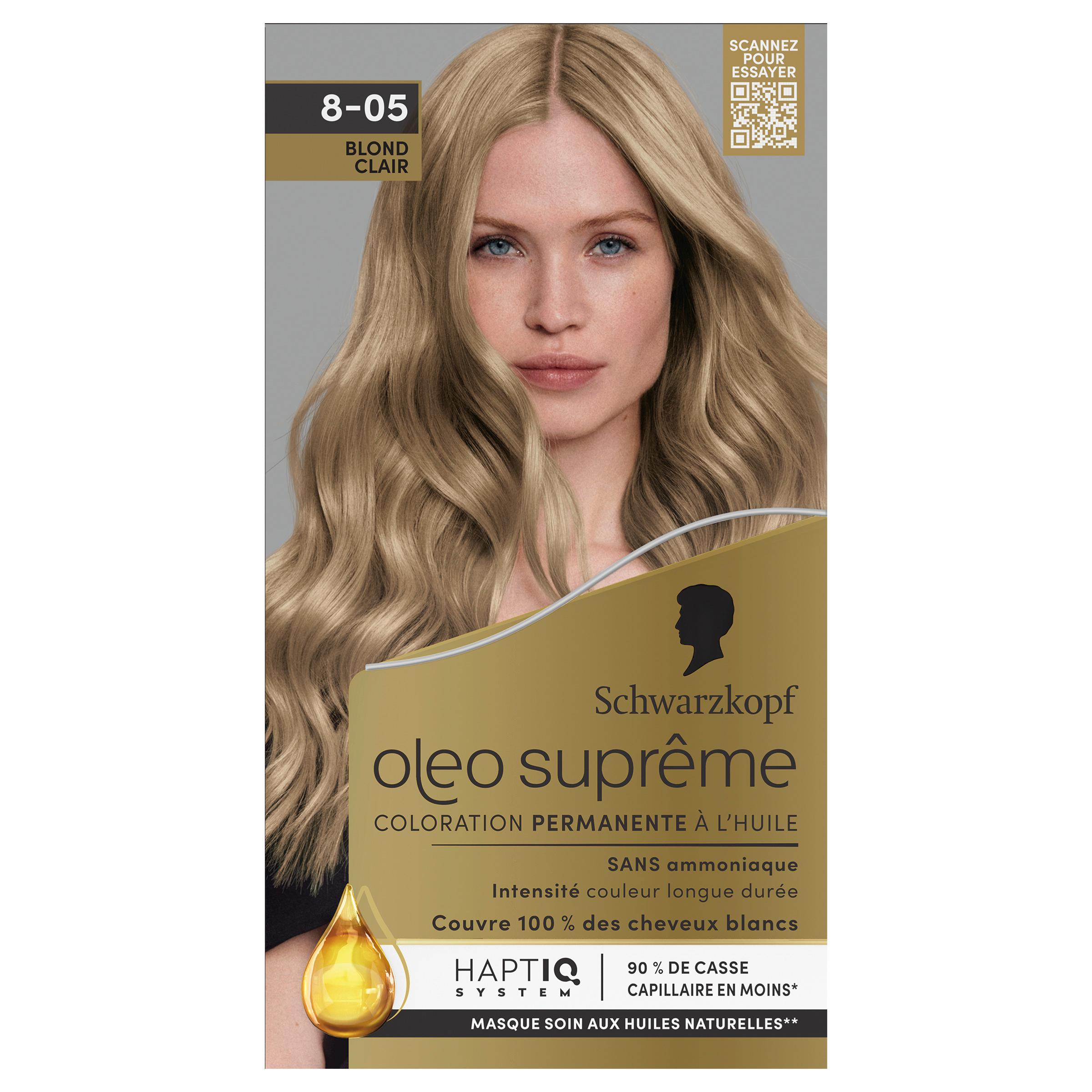 SCHWARZKOPF Oleo Suprême Coloration permanente à l'huile sans ammoniaque 8.05 blond clair 1 kit