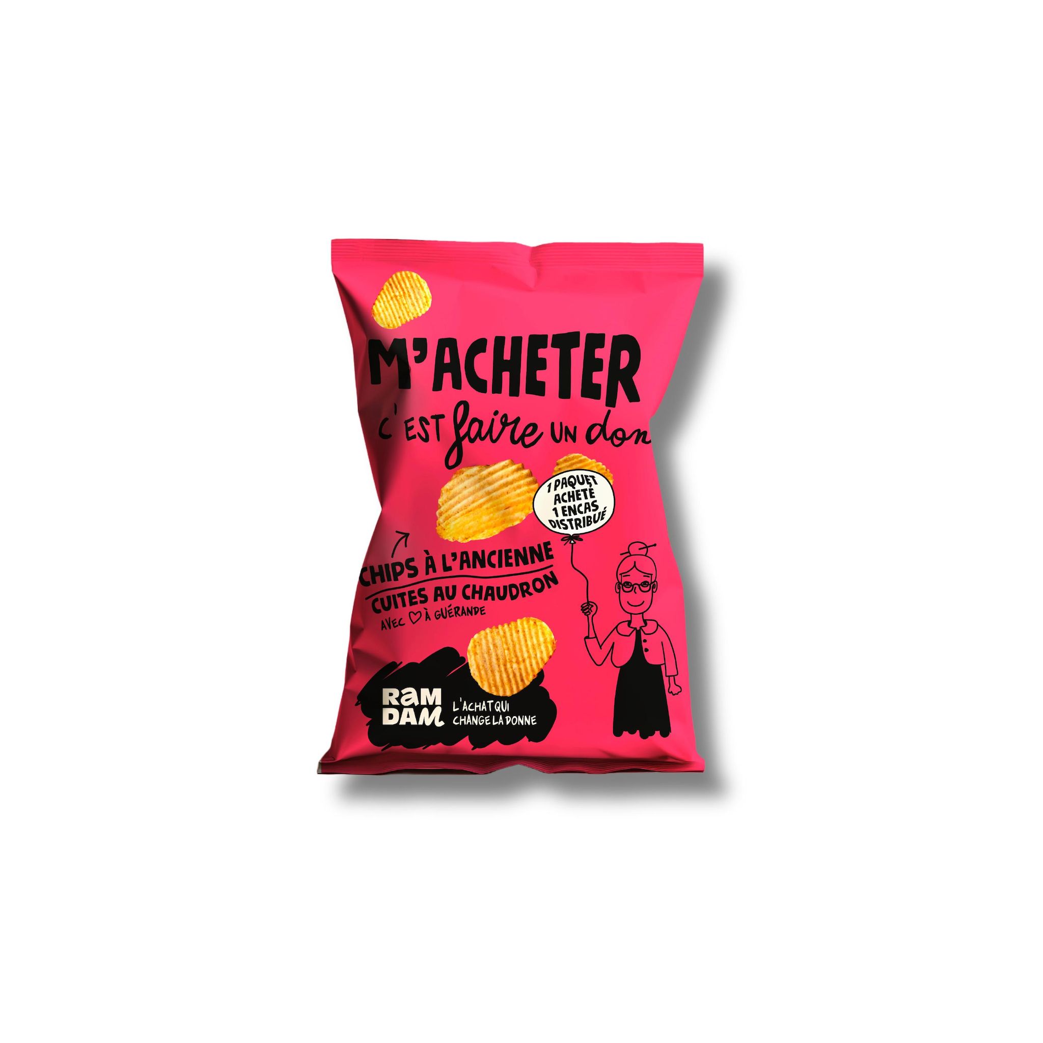 RAMDAM SOCIAL Chips ondulées à l'ancienne au sel de guérande 125g