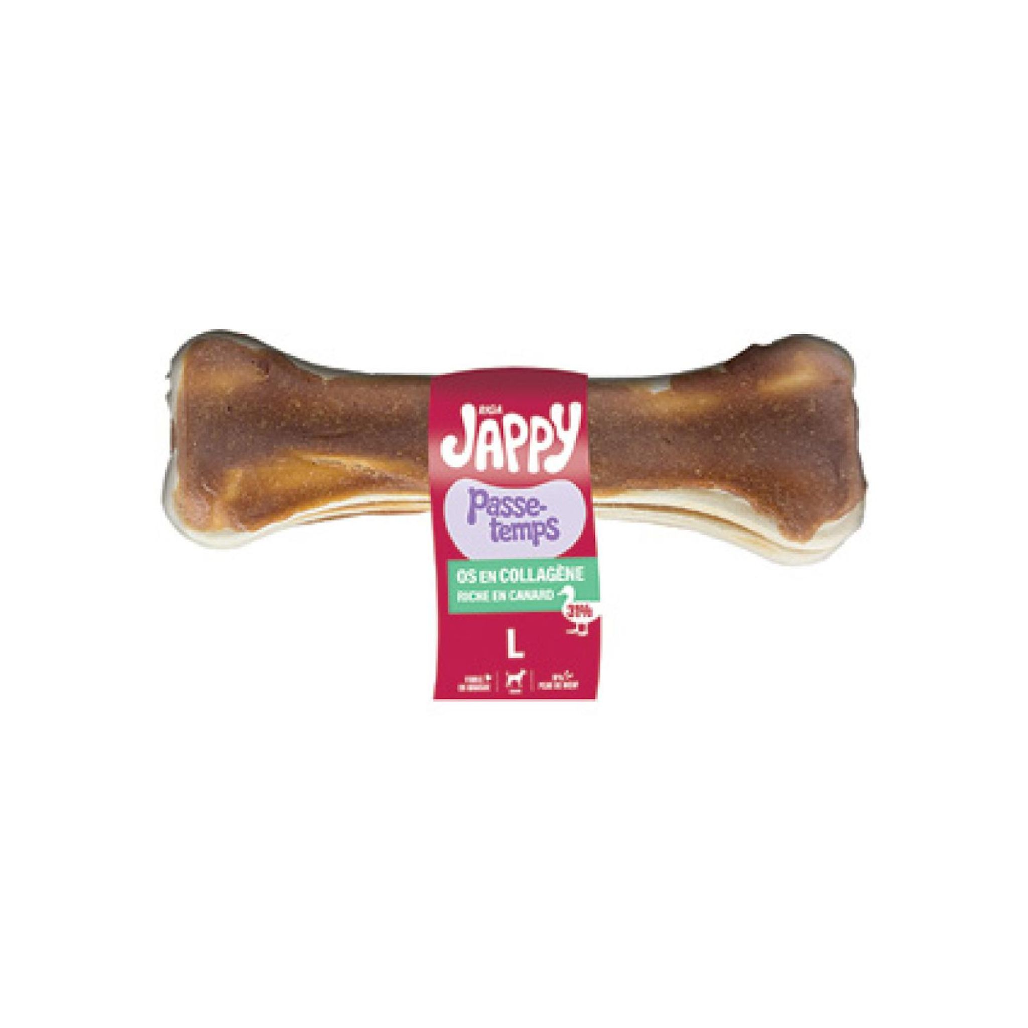 RIGA Friandises os à mâcher en collagène au canard taille L pour grand chien 150g