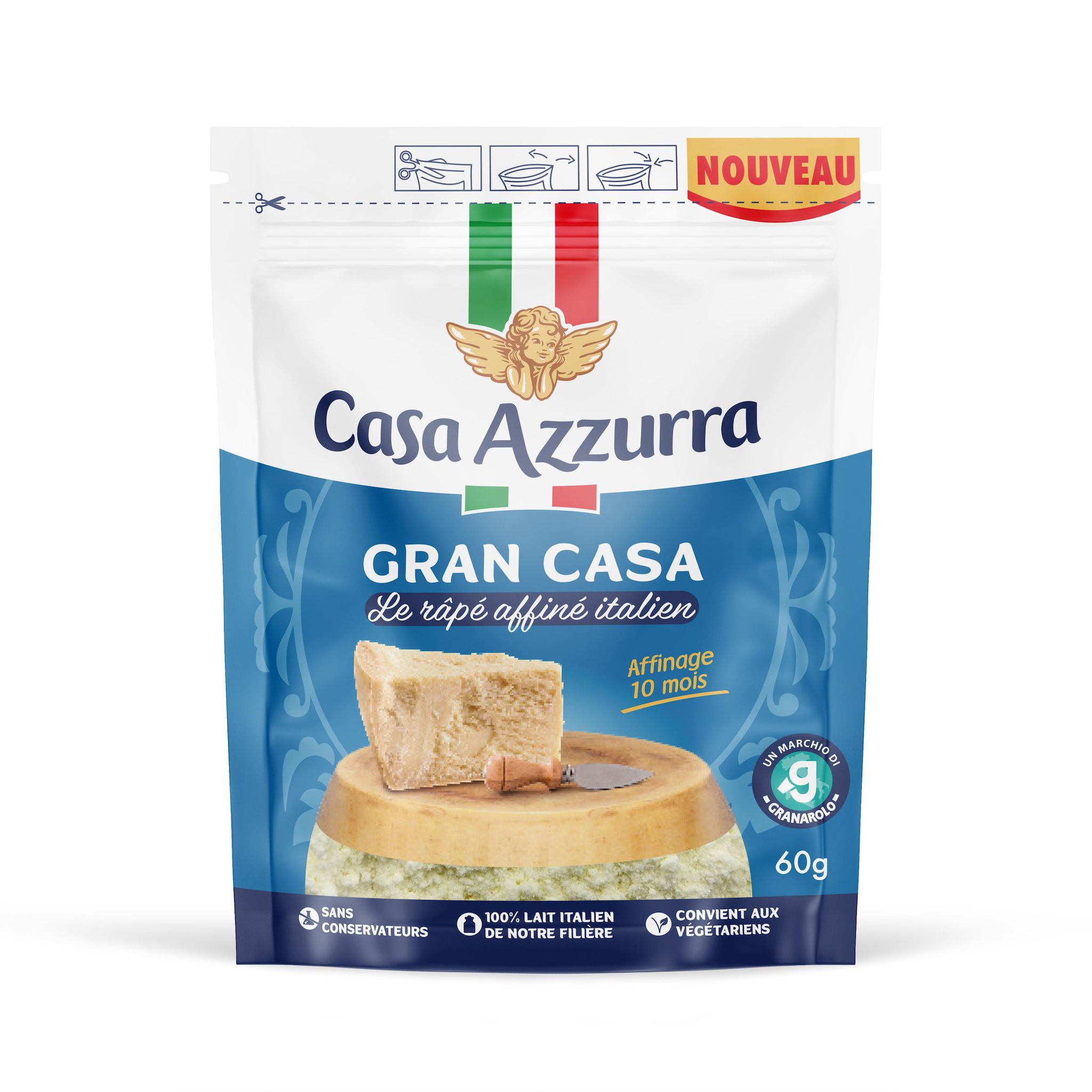 CASA AZZURRA Râpé au lait cru italien 60g