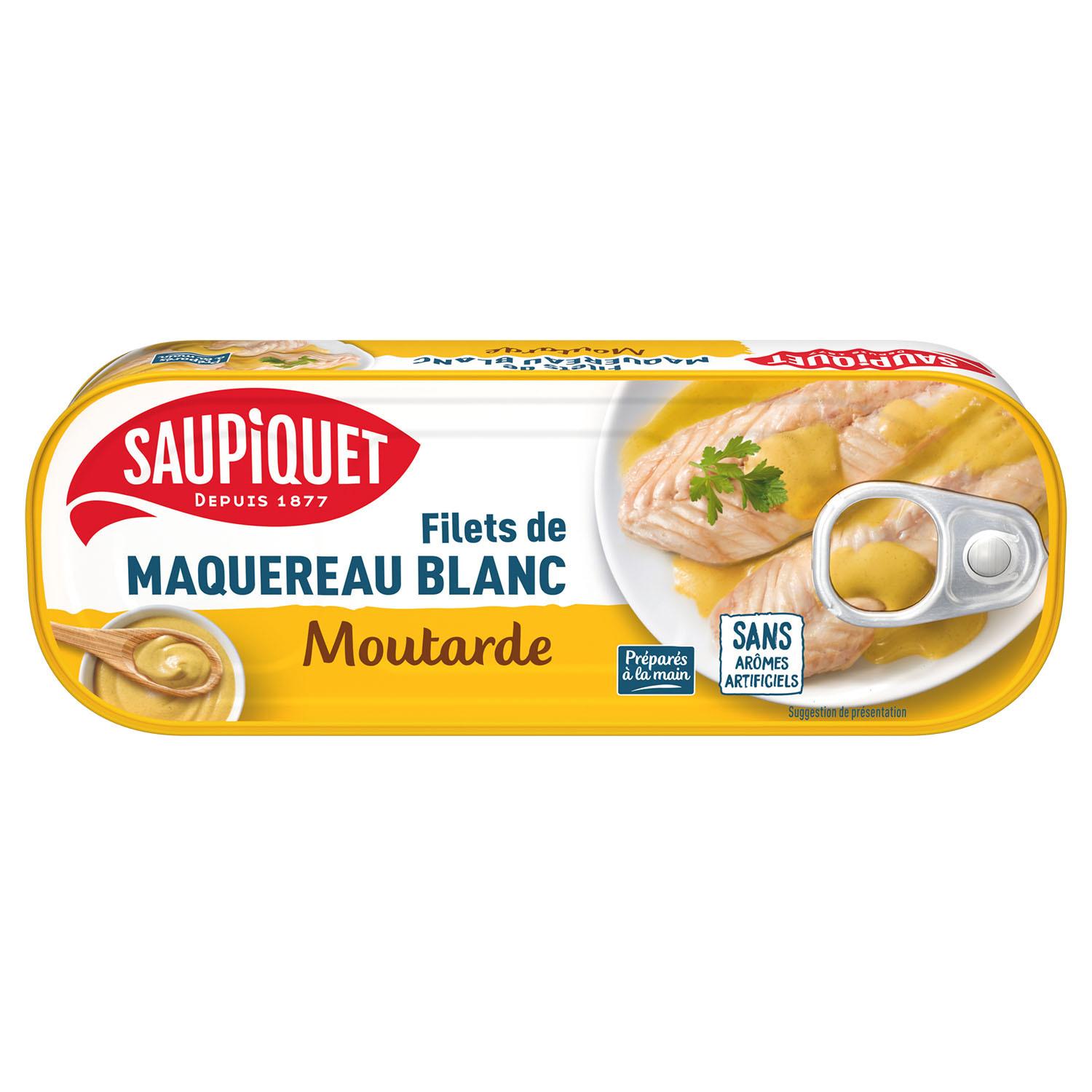 SAUPIQUET Filets de maquereau blanc à la moutarde 169g
