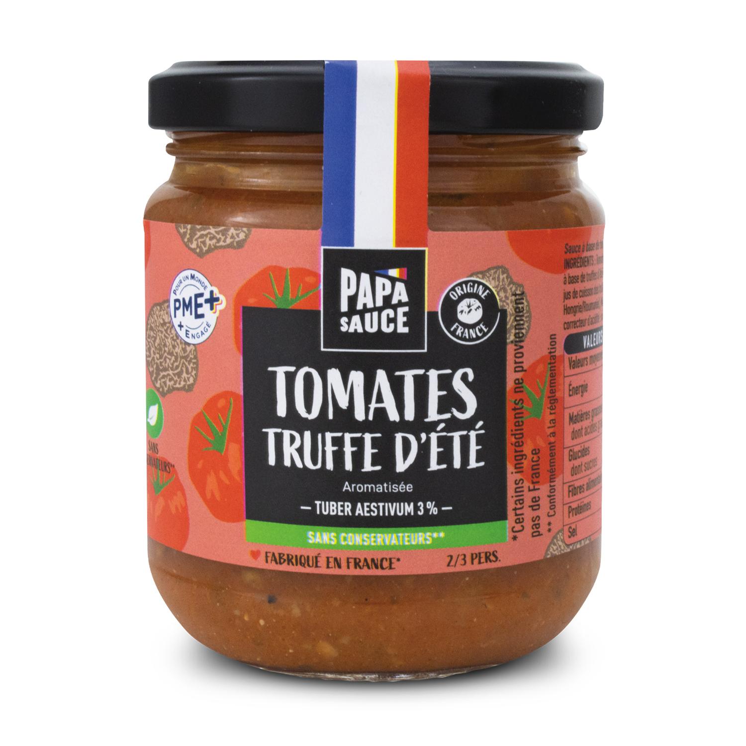 PAPA SAUCE Sauce tomate saveur truffe d'été 180g