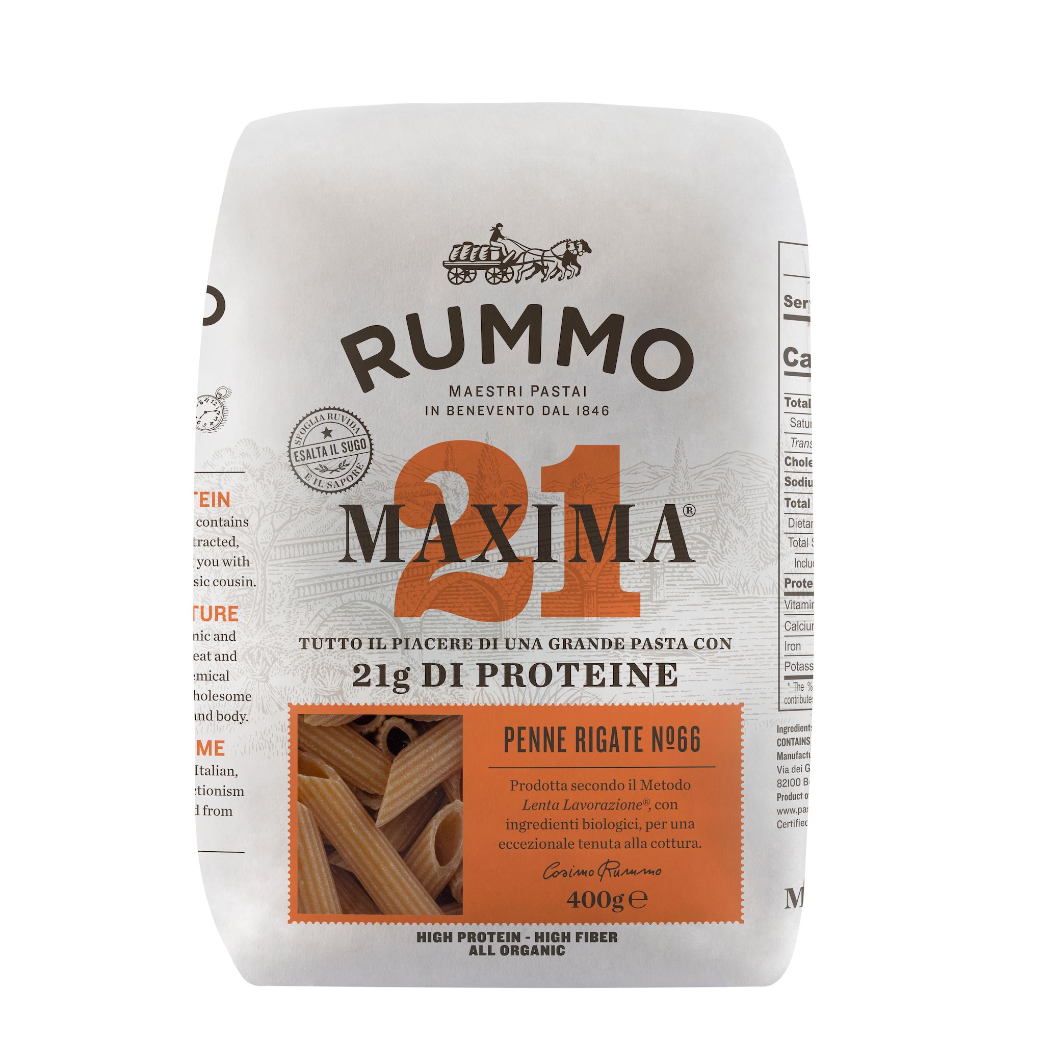 RUMMO Penne rigate maxima n66 protéinées 400g
