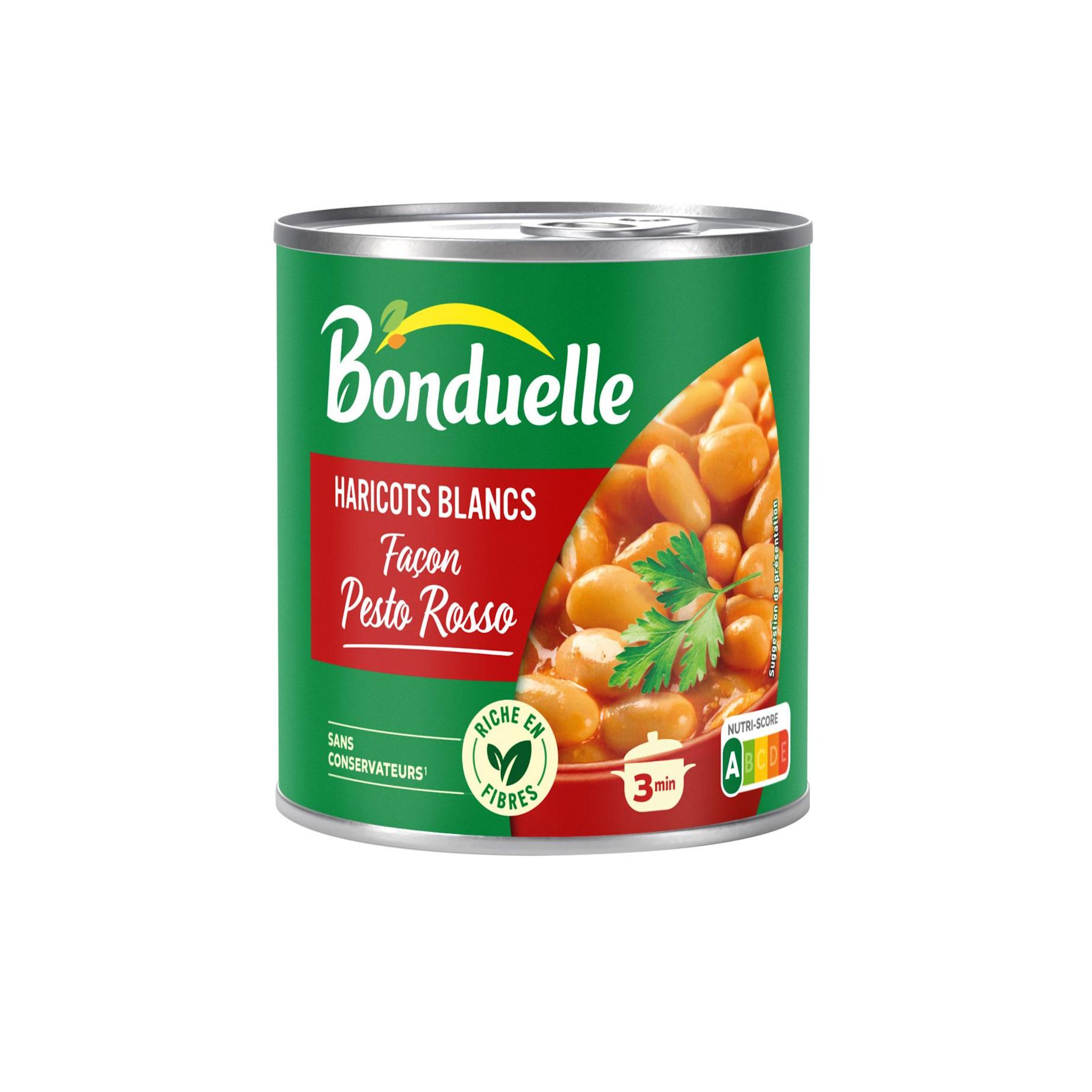 BONDUELLE Haricots blancs façon pesto rosso 400g