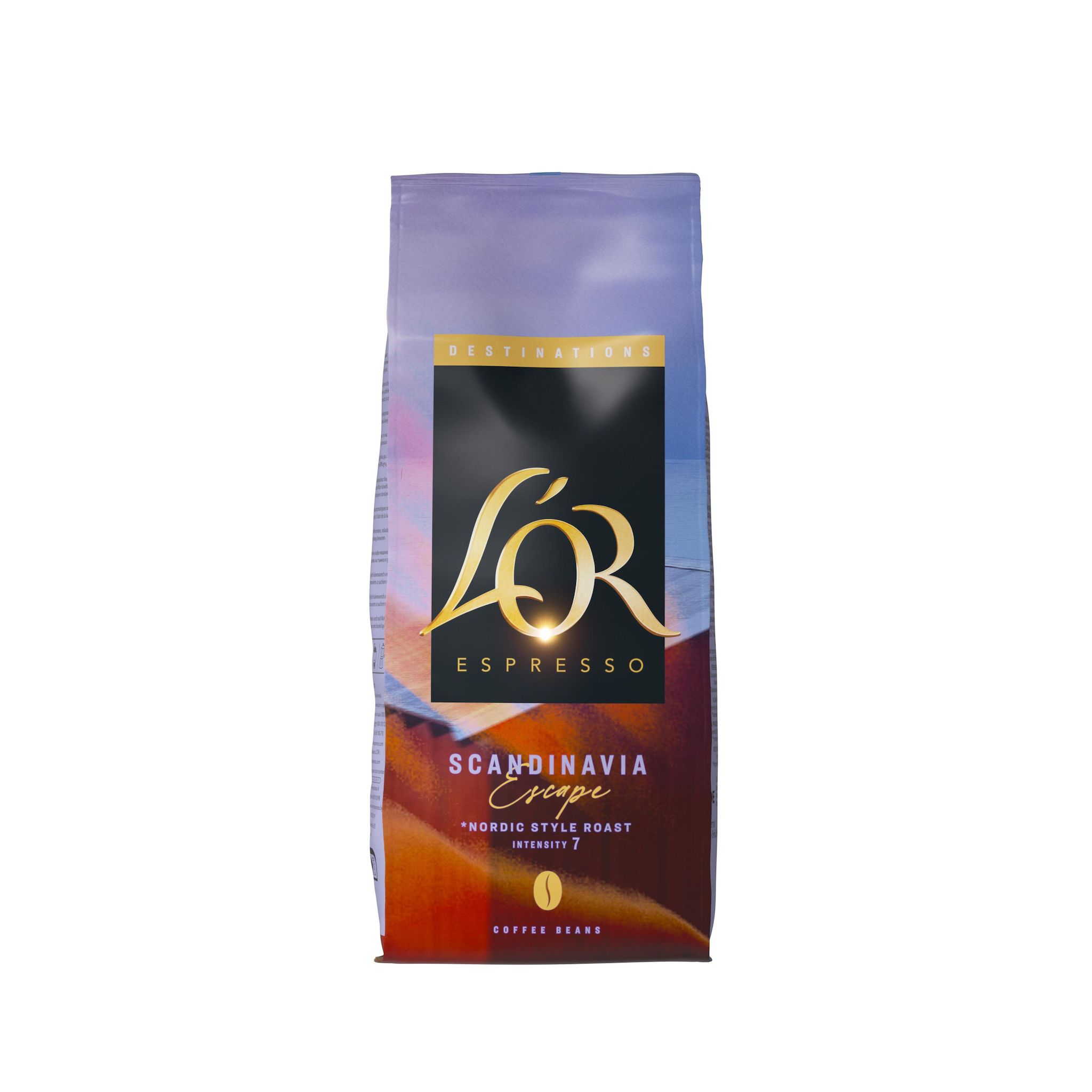 L'OR ESPRESSO Café en grains Scandinavia Escape aux notes de caramel biscuit et abricot intensité 7 450g