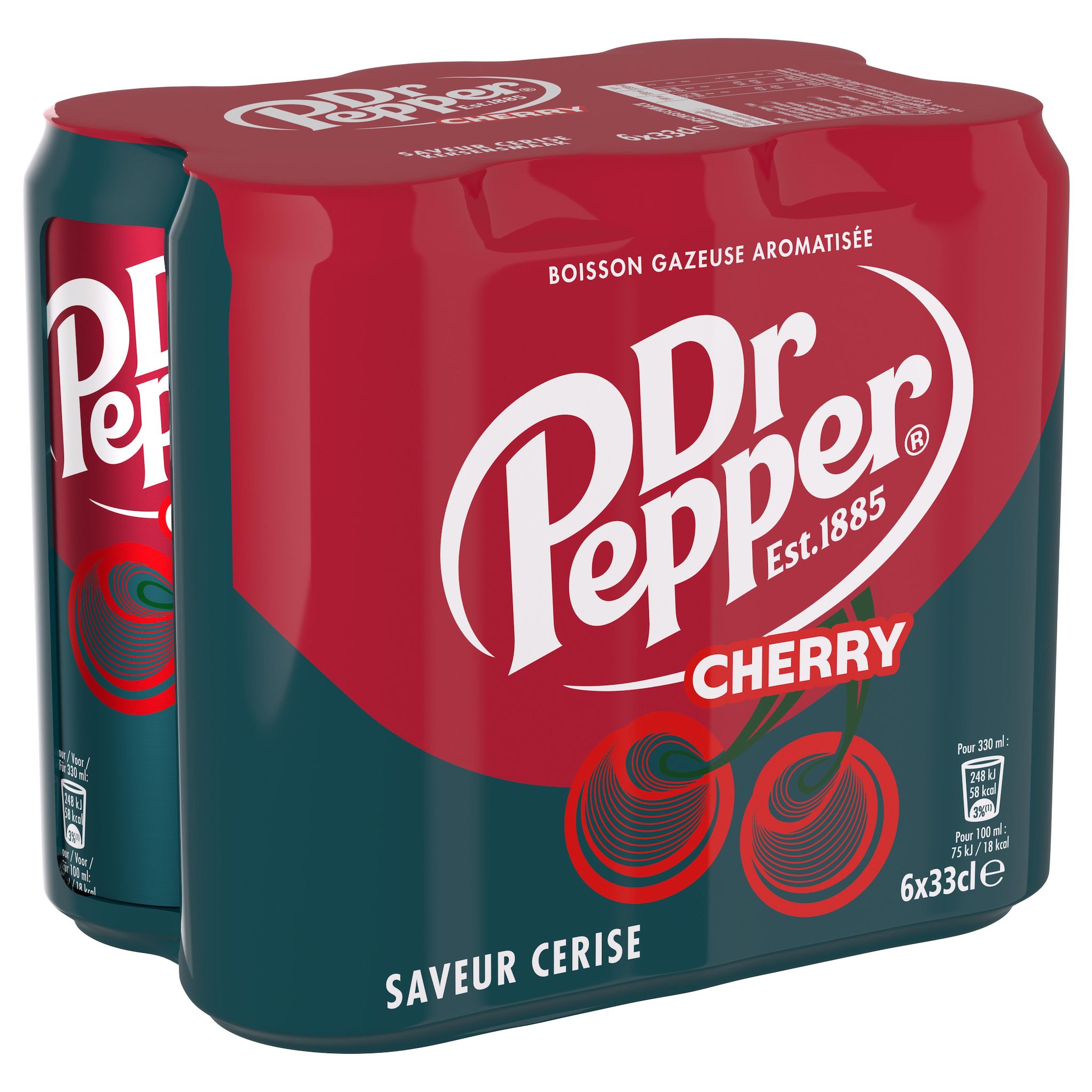 DR PEPPER Boisson gazeuse saveur cerise boîtes 6x33cl