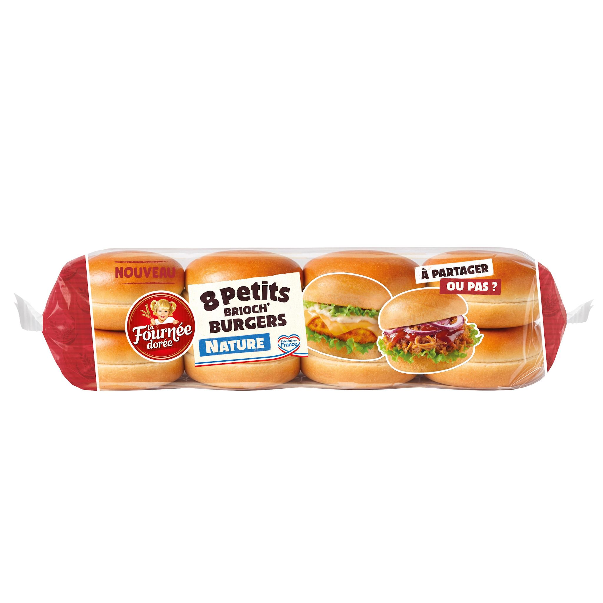 LA FOURNEE DOREE Petits brioch'burgers nature 8 brioch' 320g