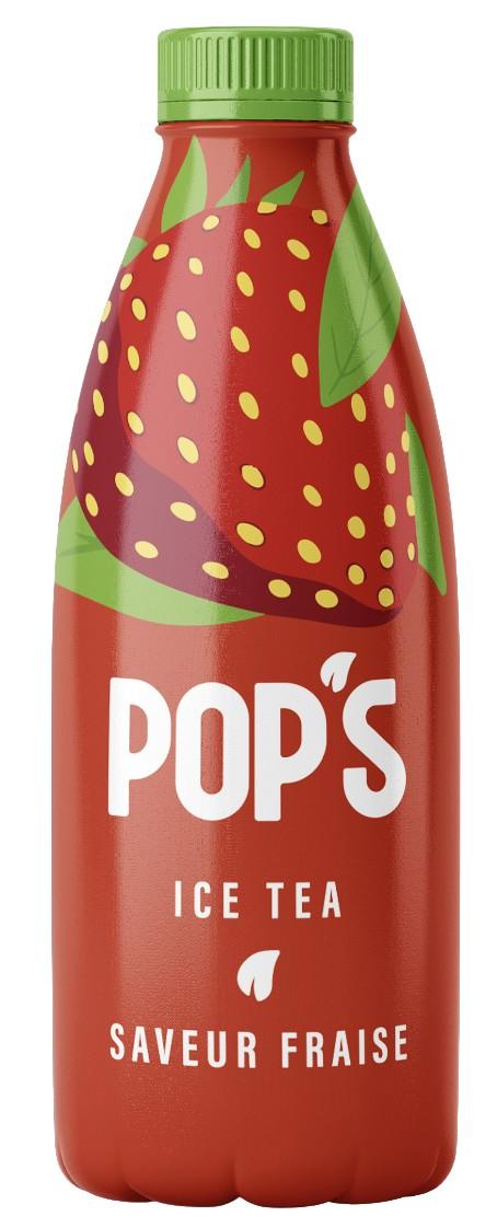 POP'S Boisson plate thé noir fruit du dragon fraise 1l