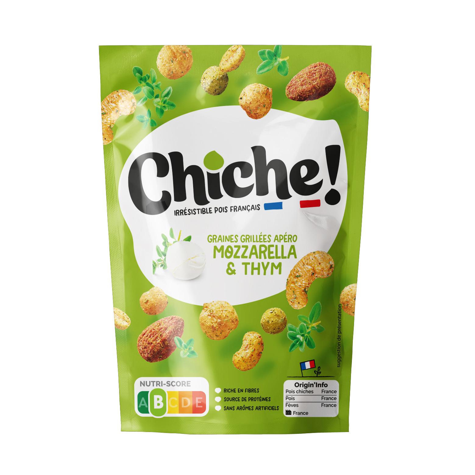 CHICHE! Mélange de graines grillées enrobées à la mozzarella et au thym 90g