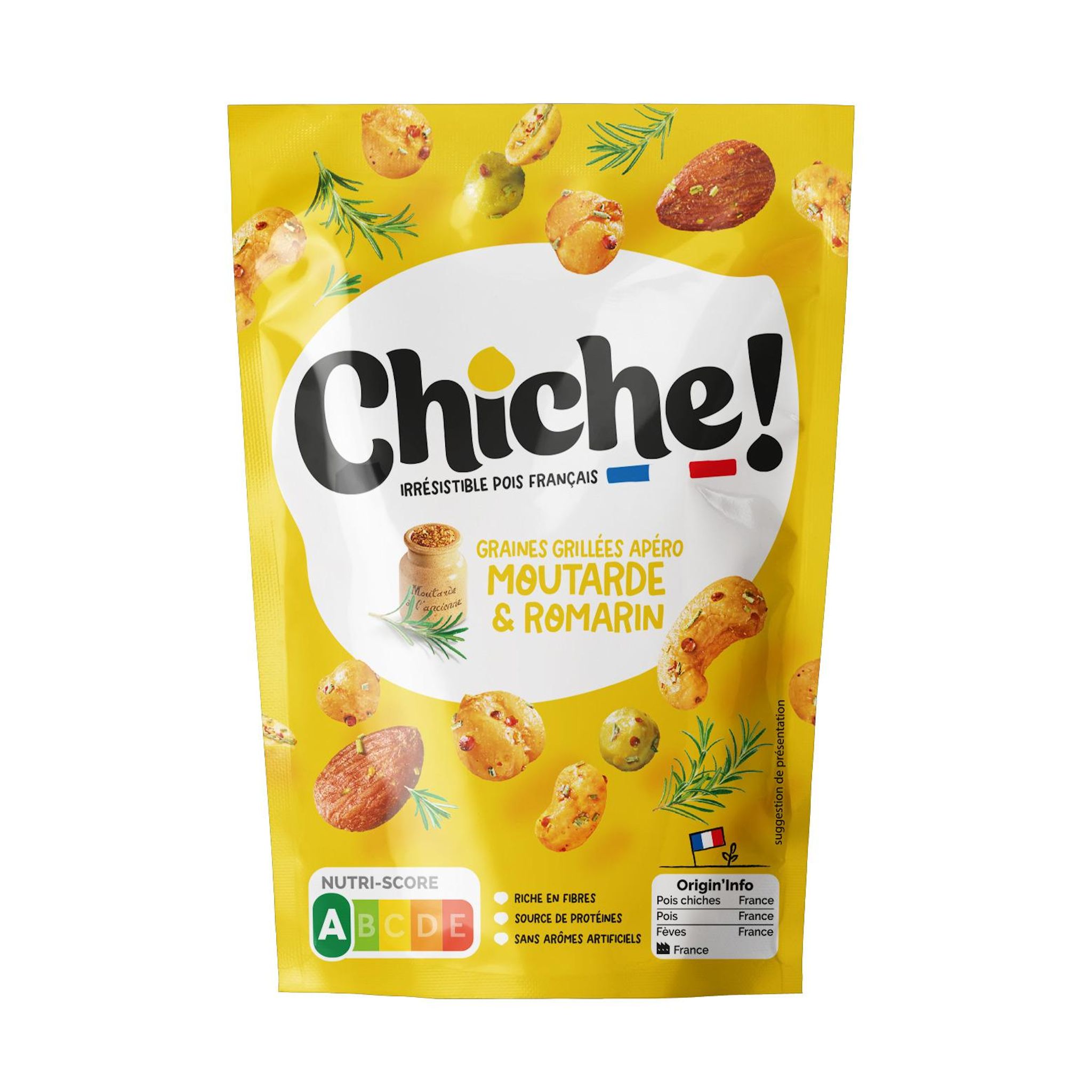 CHICHE! Graines grillées à la moutarde et romarin 90g