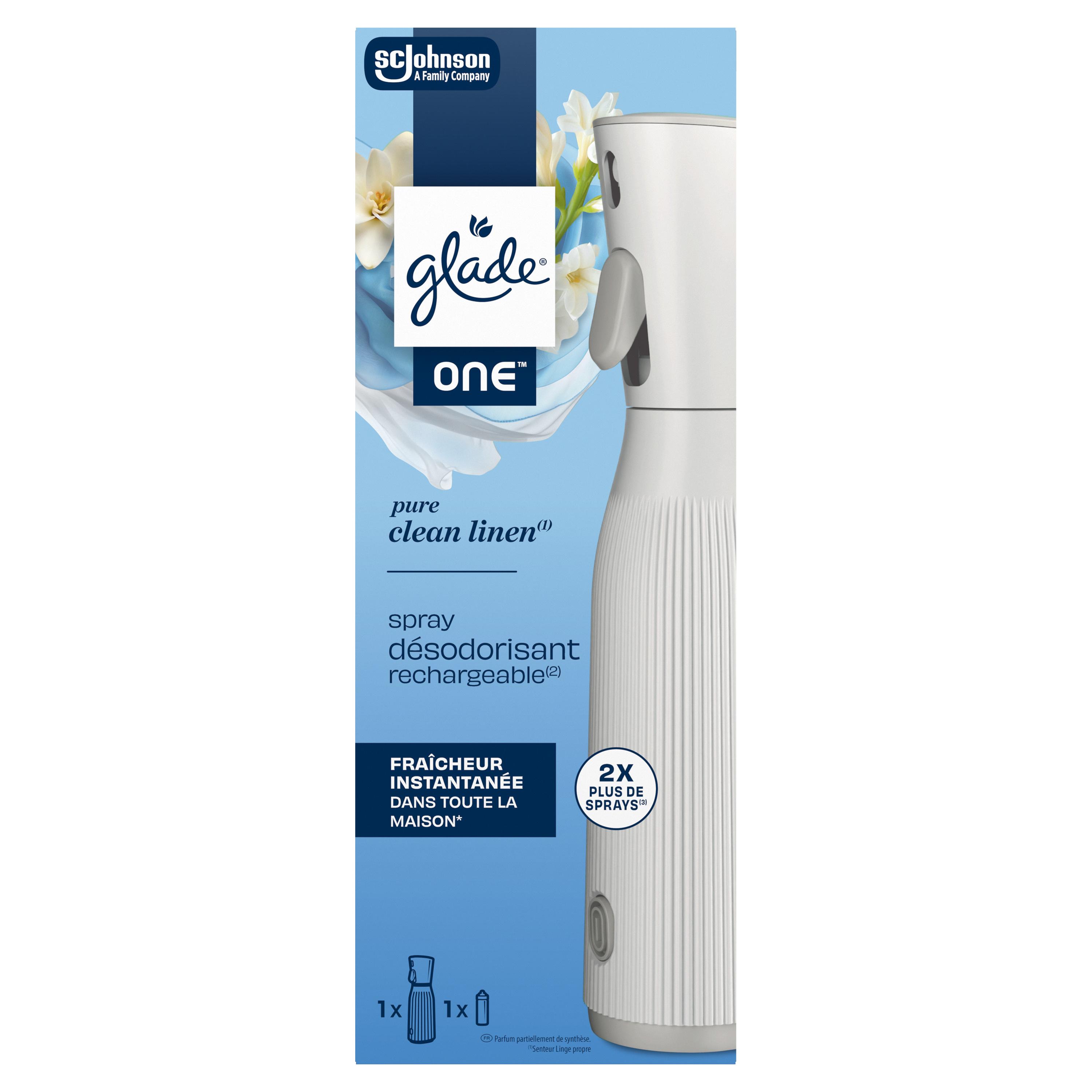 GLADE Diffuseur désodorisant clean linen et 1 recharge 1