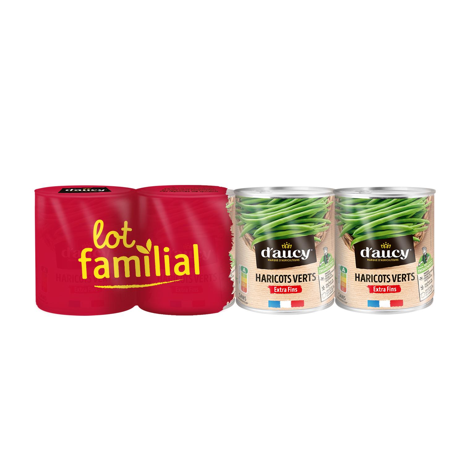 D'AUCY Haricots verts extra fins 4x440g
