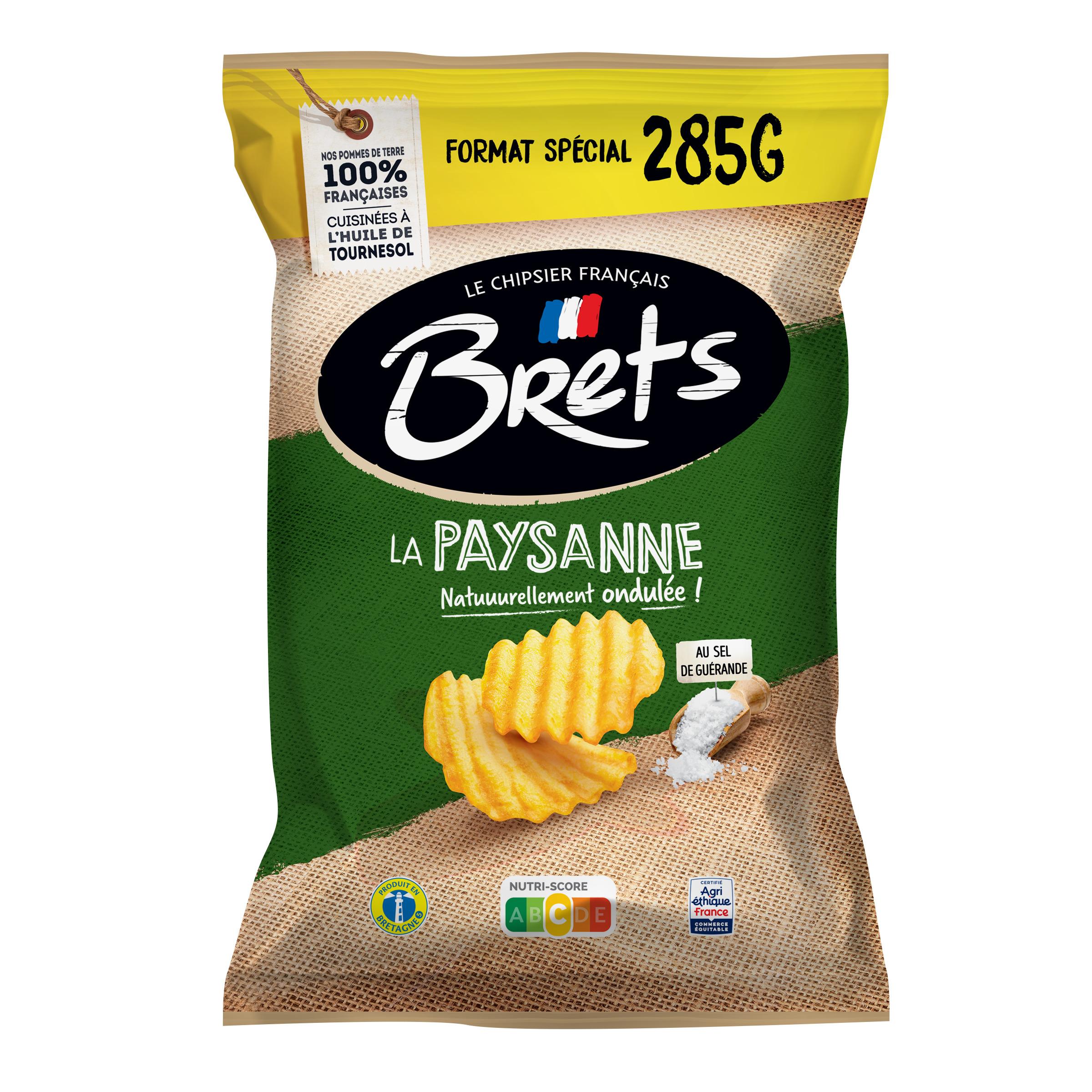 BRETS Chips paysannes ondulées au sel de Guérande 285g
