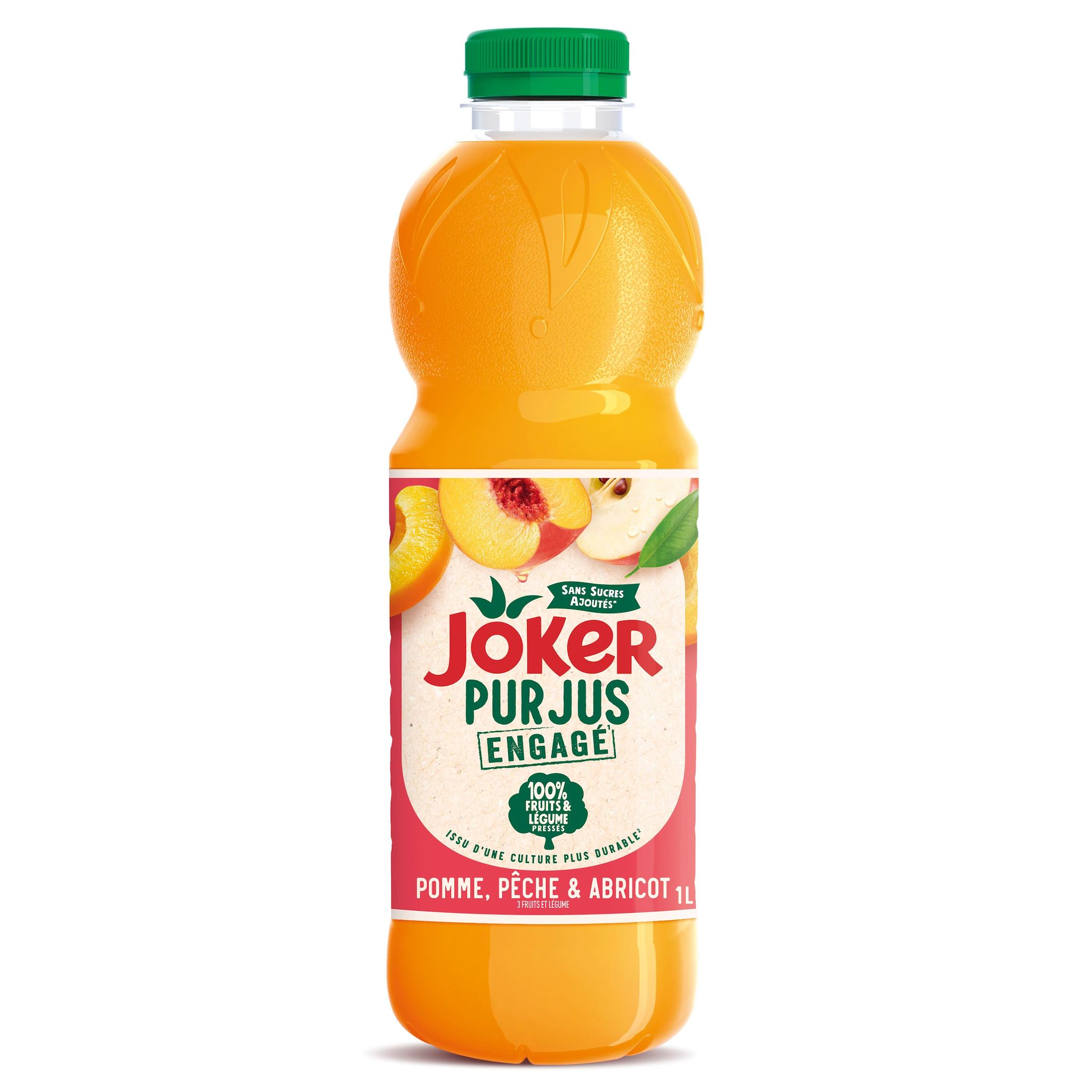 JOKER Pur jus de pomme pêche abricot 1l