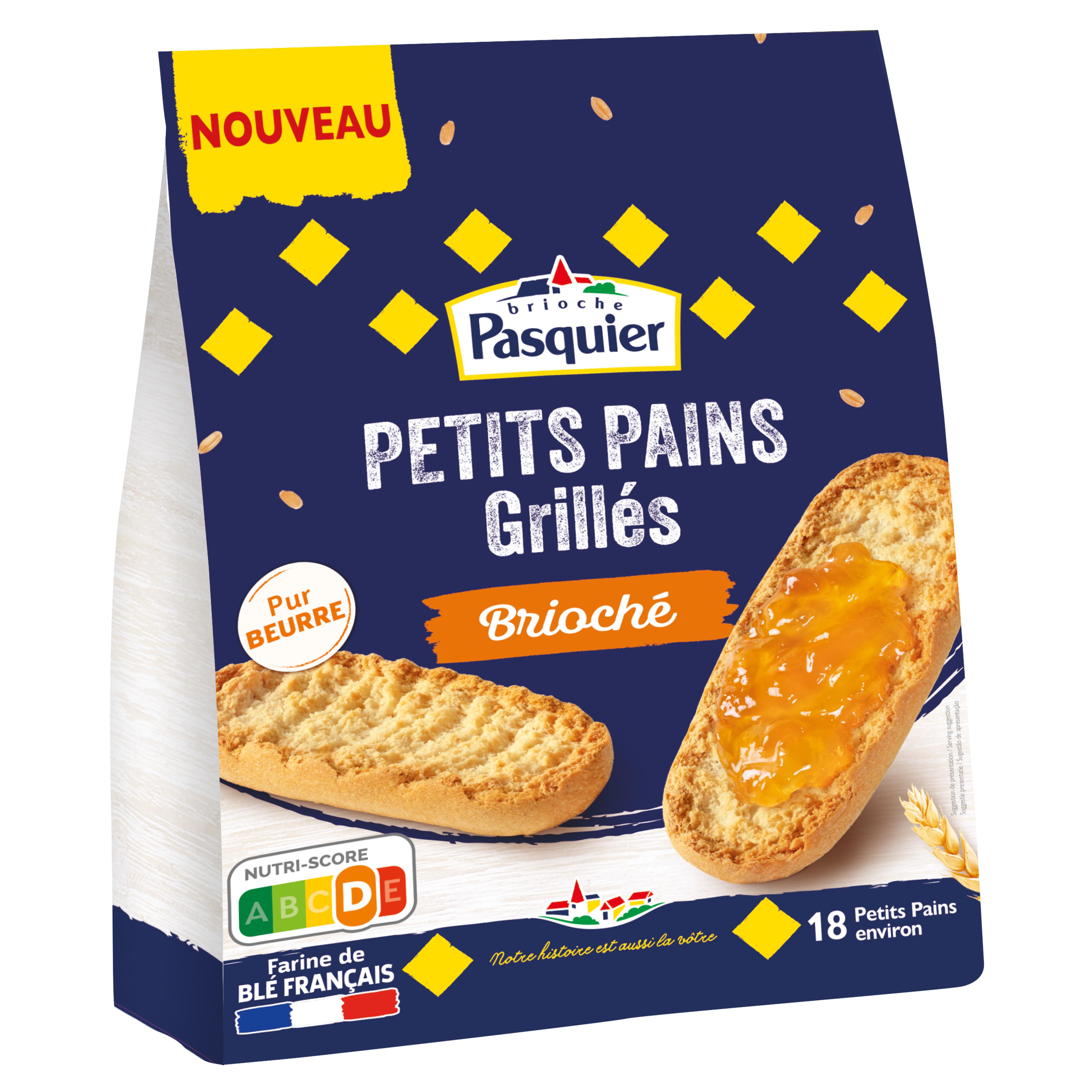 PASQUIER Petits pains grillés briochés pur beurre environ 18 petits pains 225g