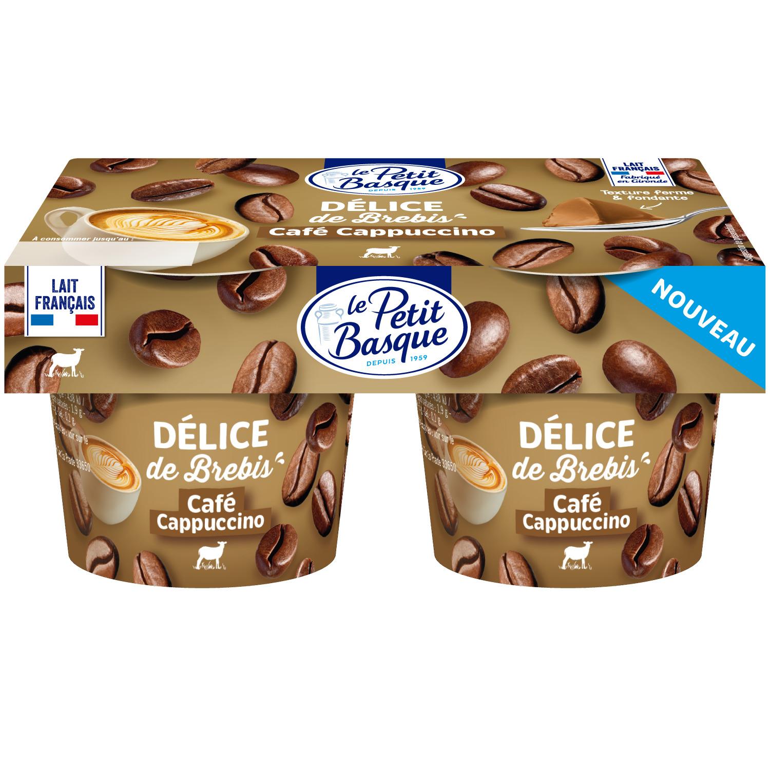 LE PETIT BASQUE Délice de brebis saveur café cappuccino 2x125g