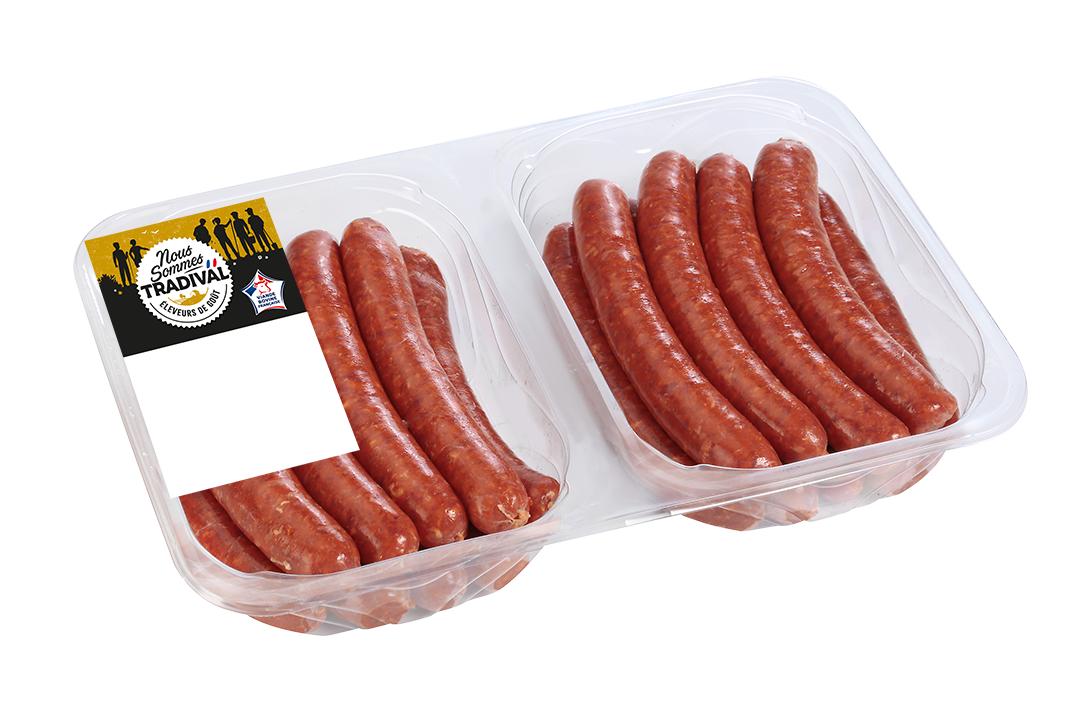 TRADIVAL Merguez de porc 18 pièces 1kg
