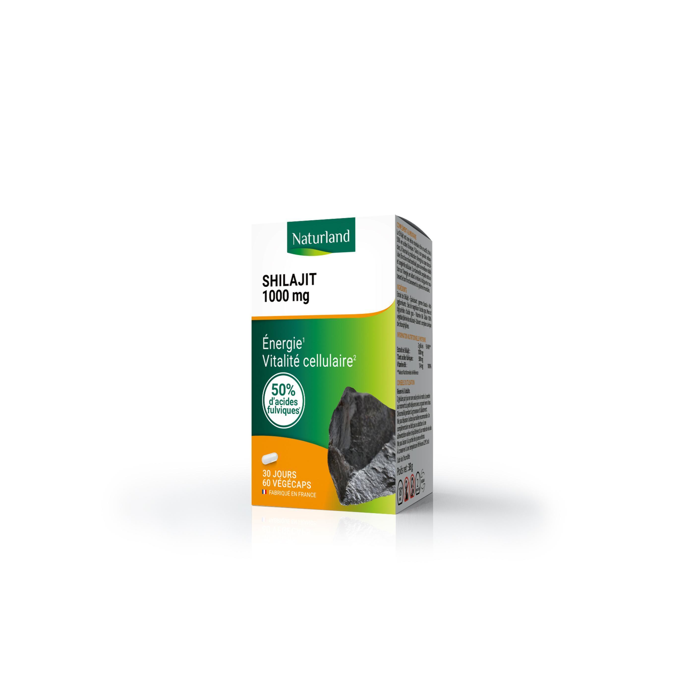 NATURLAND Complément alimentaire shilajit 60 végécaps