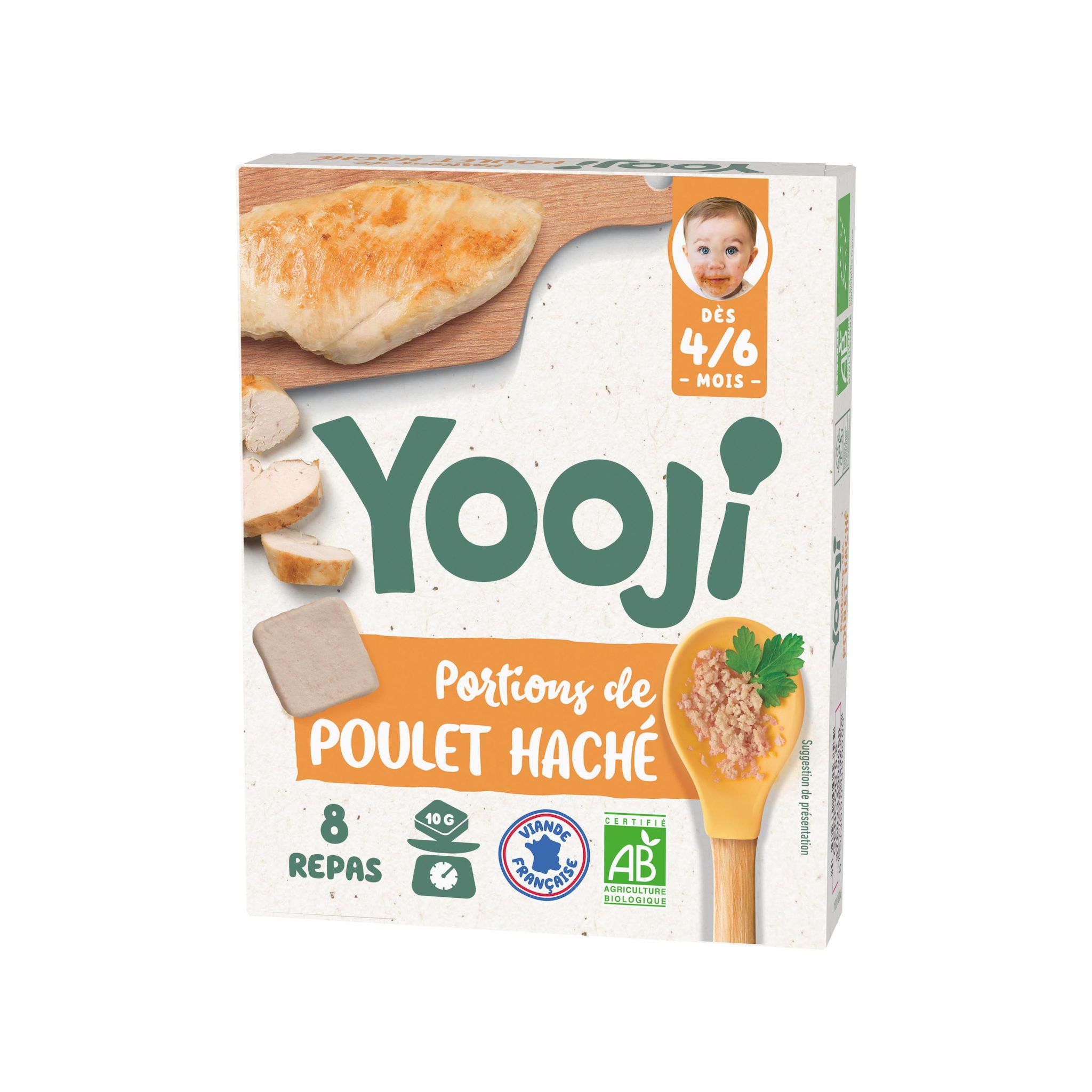 YOOJI Haché poulet bio dès 4 mois 80g