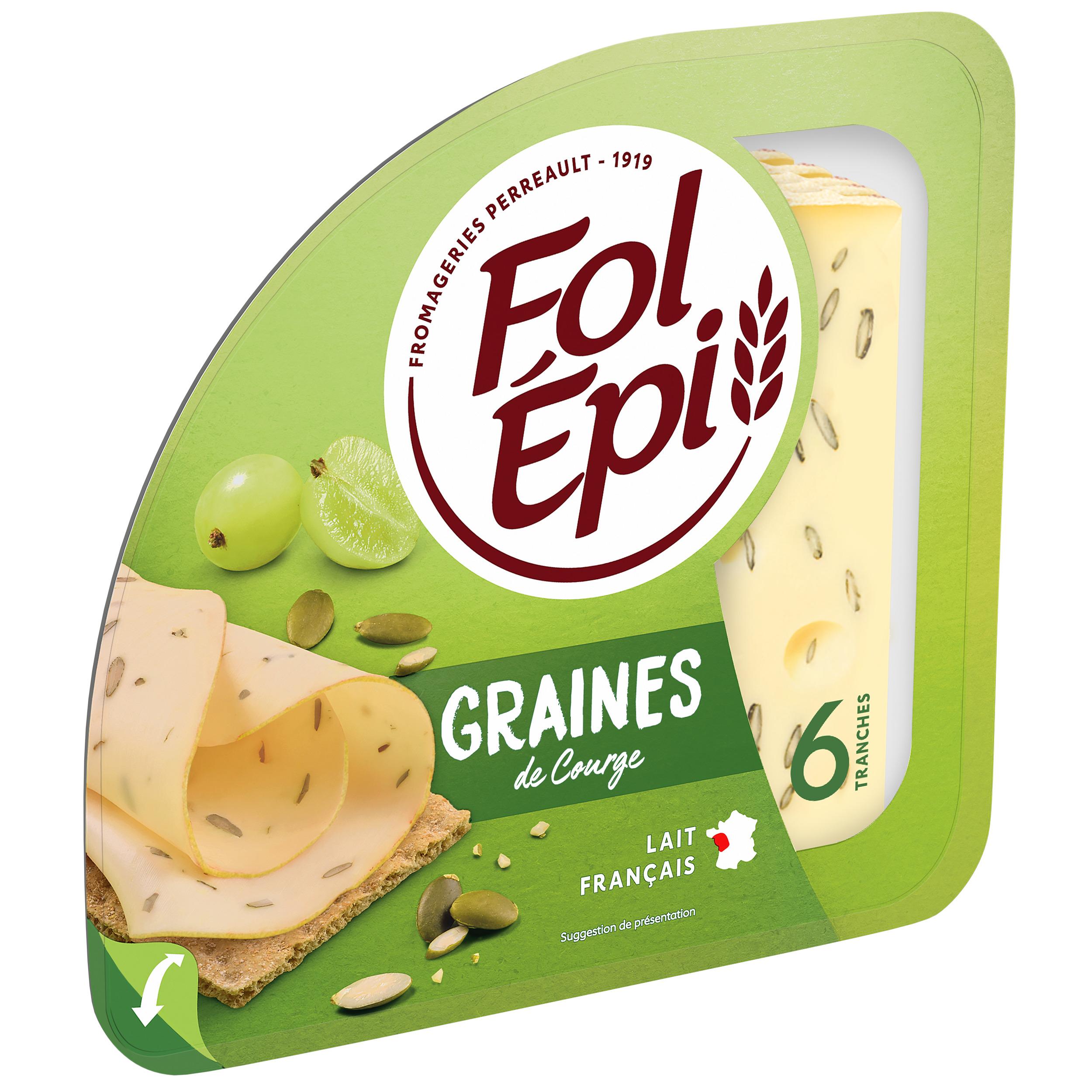 FOL EPI Tranches graines de courge au lait pasteurisé 6 tranches 130g