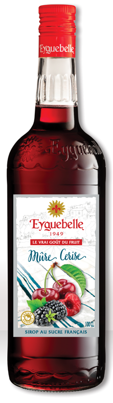 EYGUEBELLE Sirop artisanal de mûre cerise bouteille verre 1l