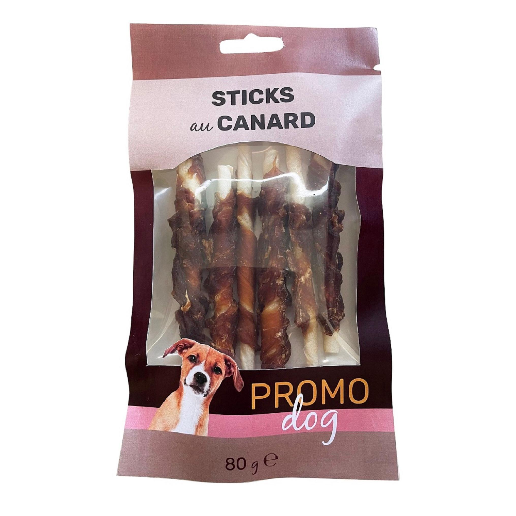 PROMO DOG Friandises sticks de canard pour moyen et grand chien 80g