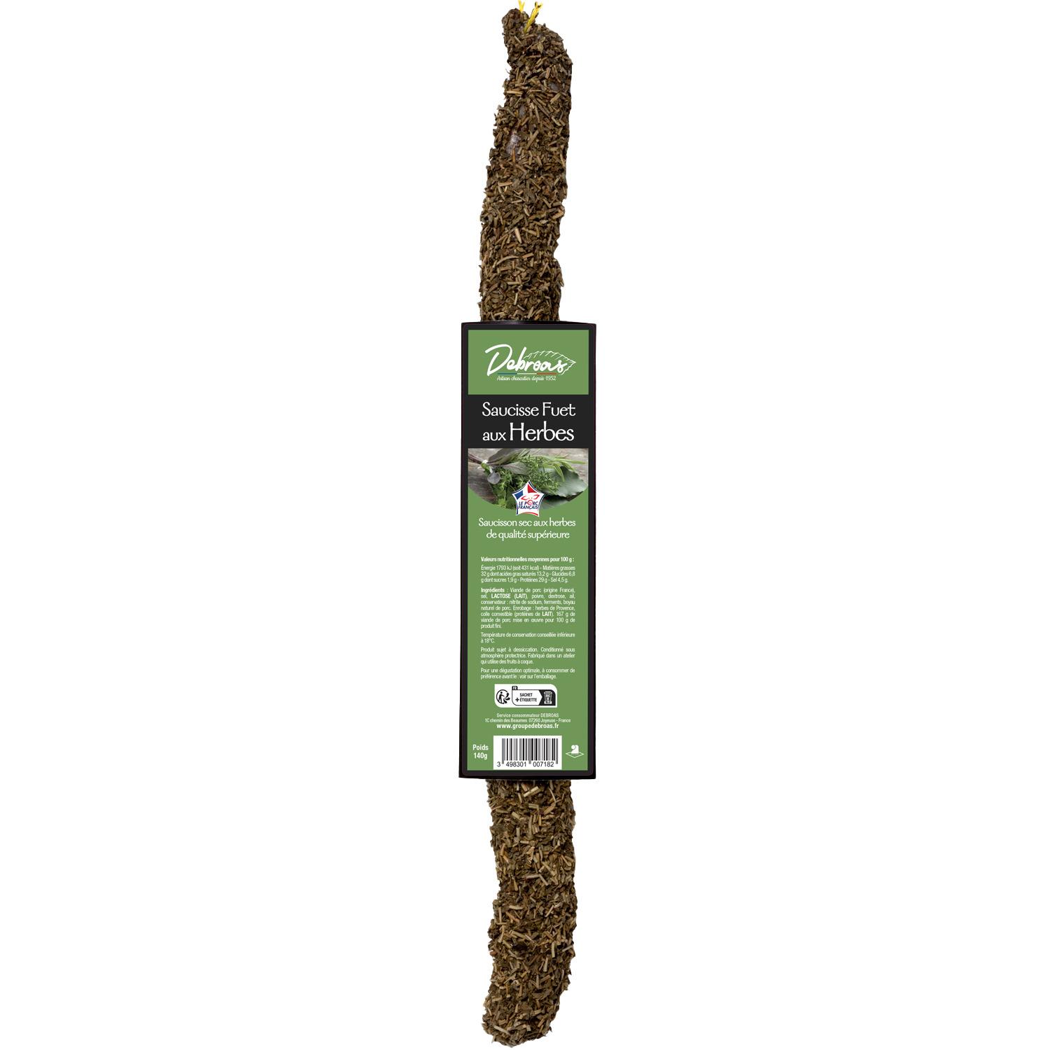 DEBROAS Fuet aux herbes 140g