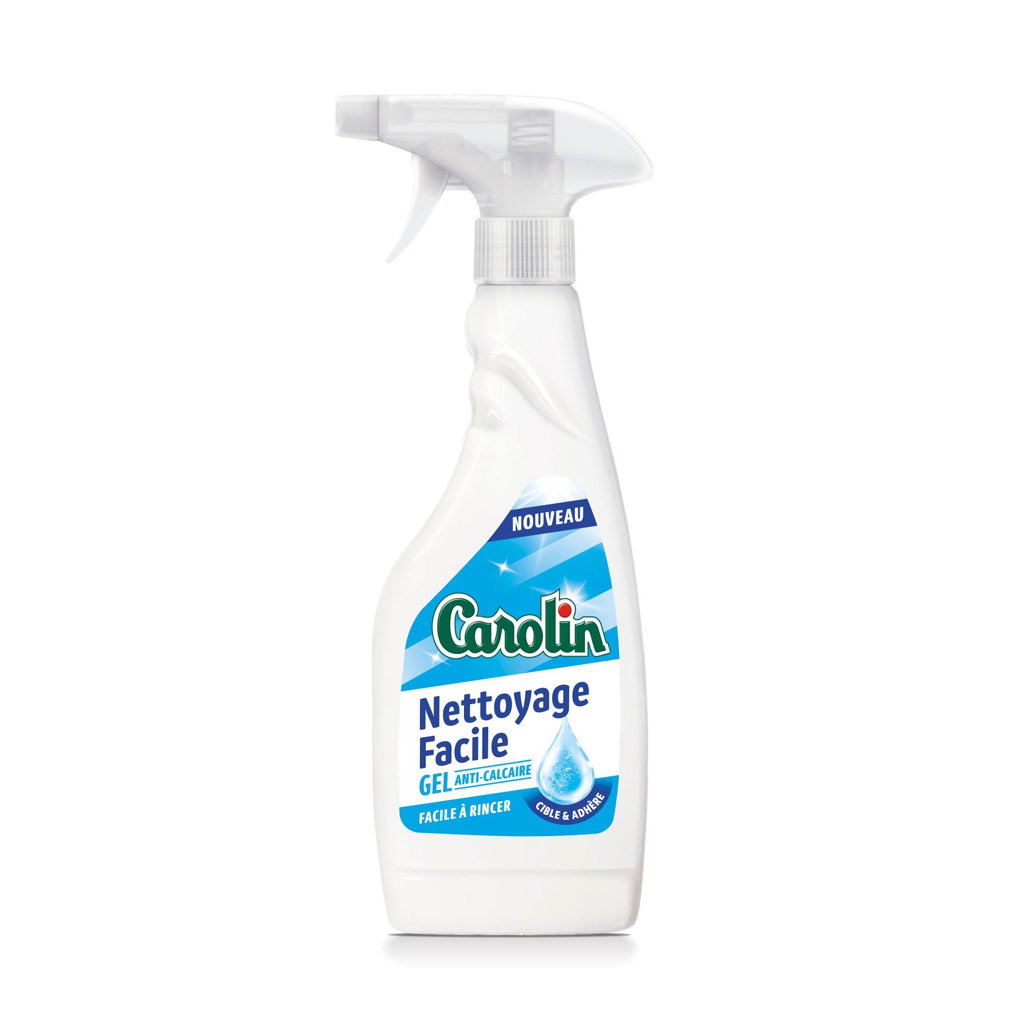 CAROLIN Gel spray anticalcaire salle de bain 12x500ml