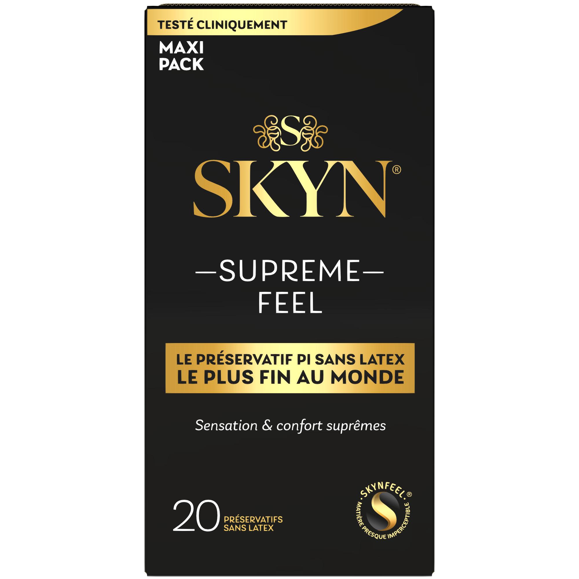 SKYN Supreme Feel Préservatifs sensation et confort suprêmes 20 pièces