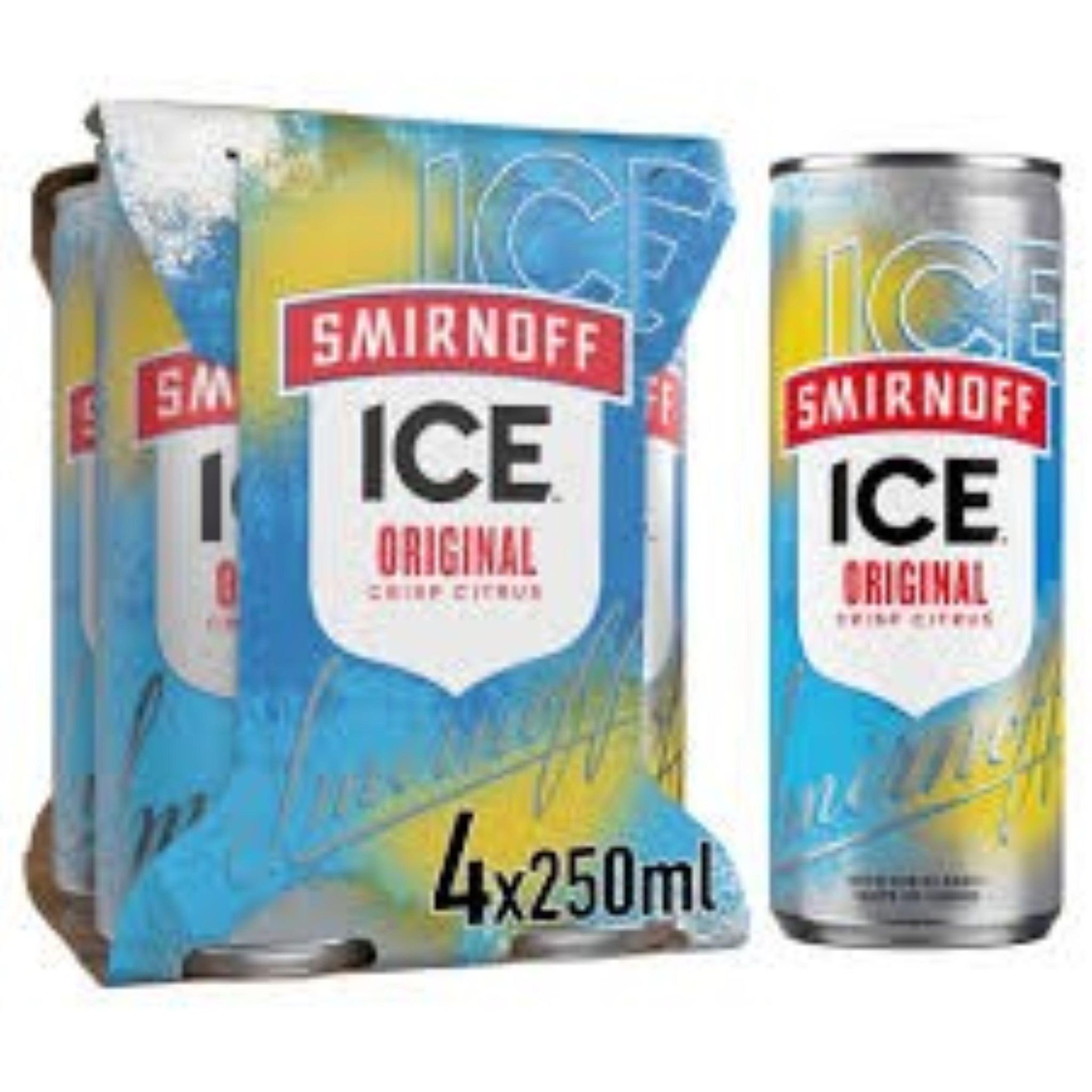 SMIRNOFF Ice citron 4% Boîte 4x25cl