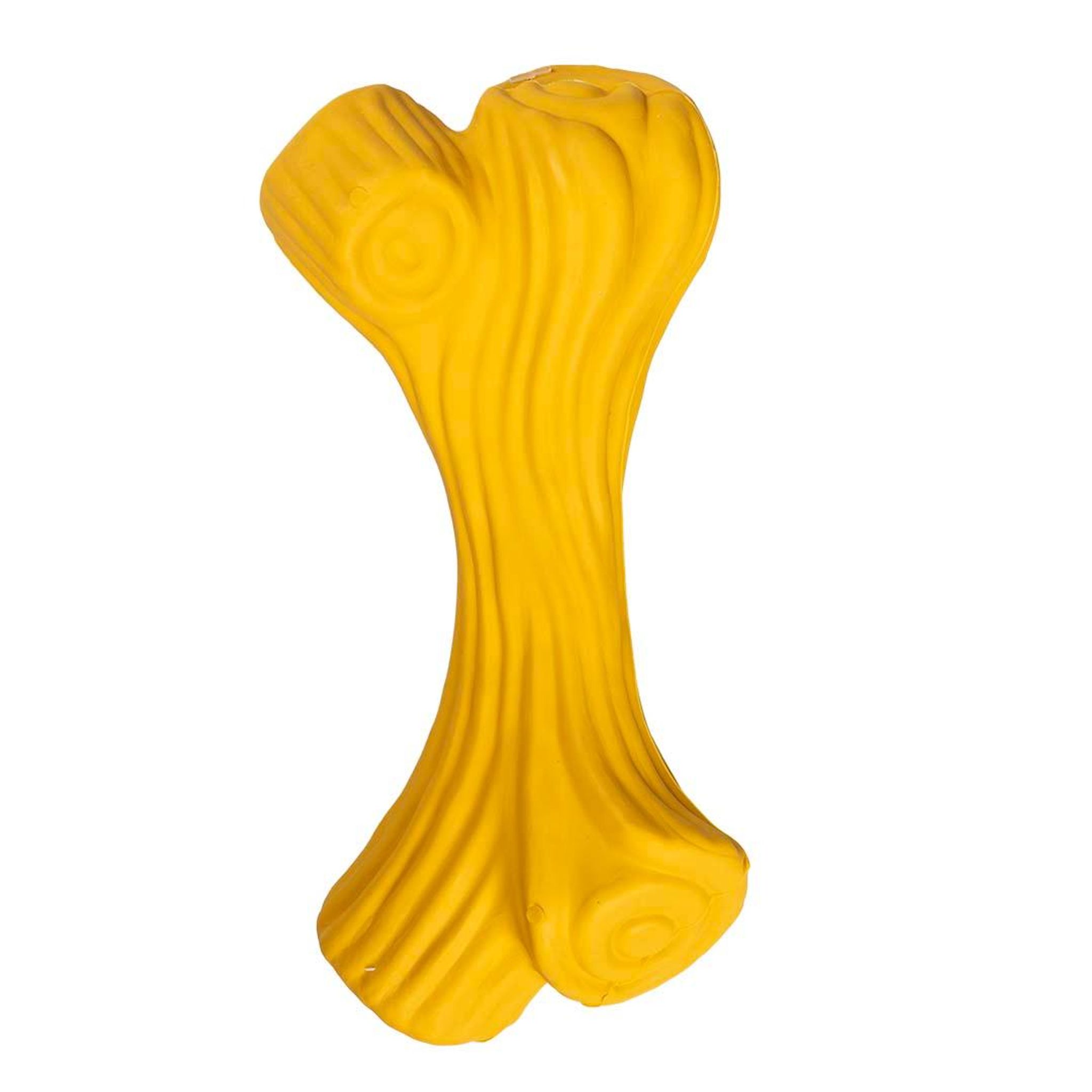 DUVOPLUS Jouet à mâcher en caoutchouc jaune pour chien 1 pièce