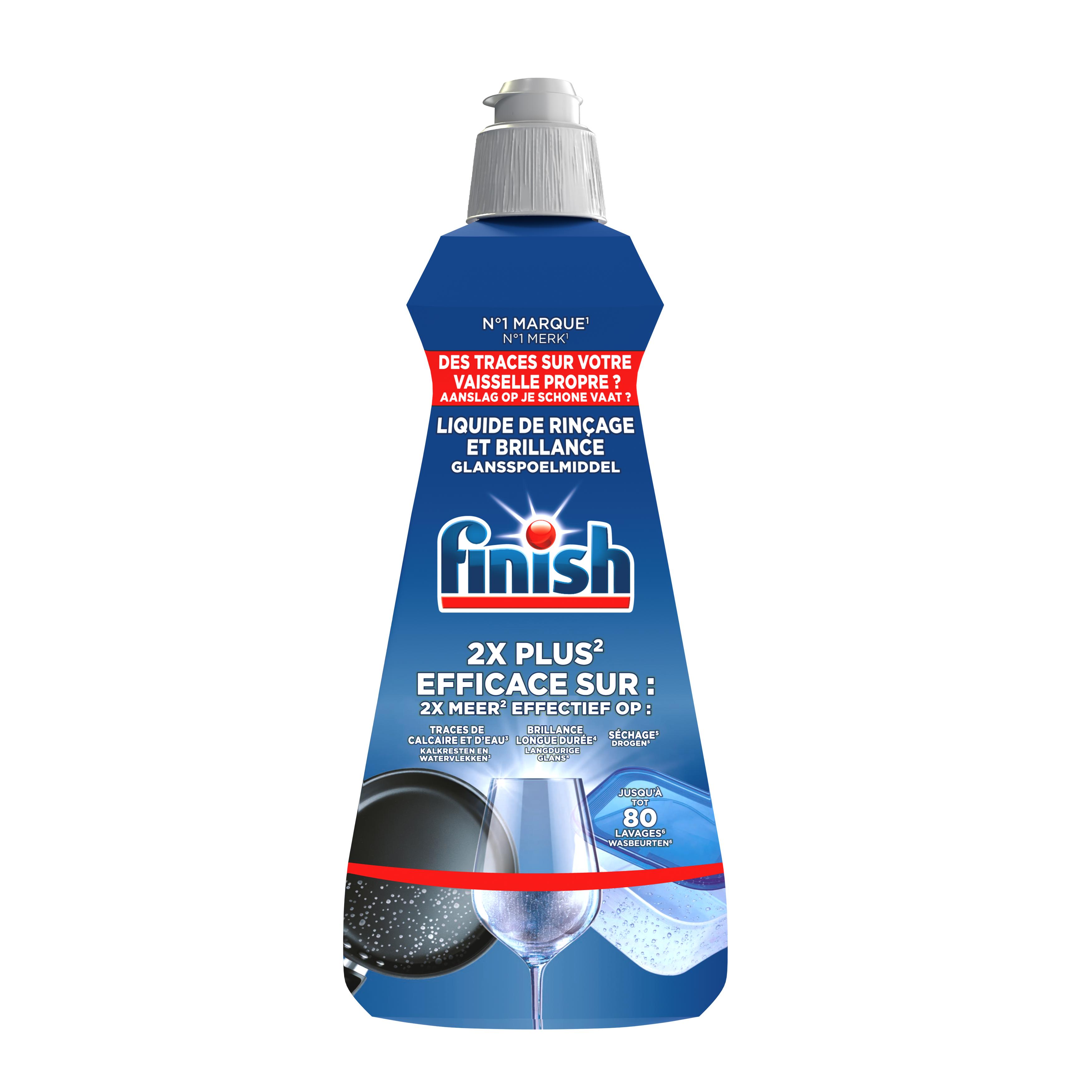 FINISH Liquide rinçage lave-vaisselle brillance 80 lavages 400ml