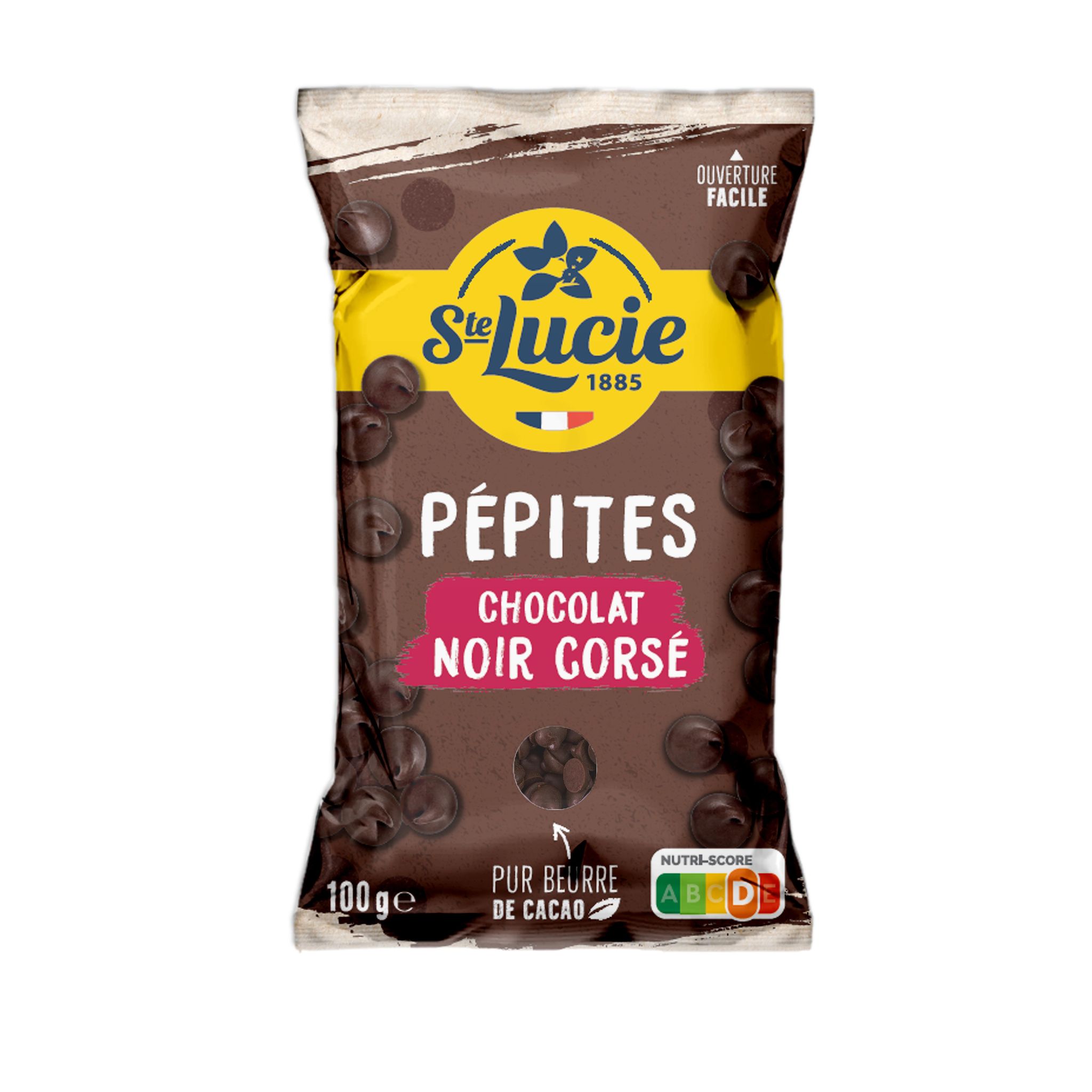 SAINTE LUCIE Pépites de chocolat noir corsé 100g