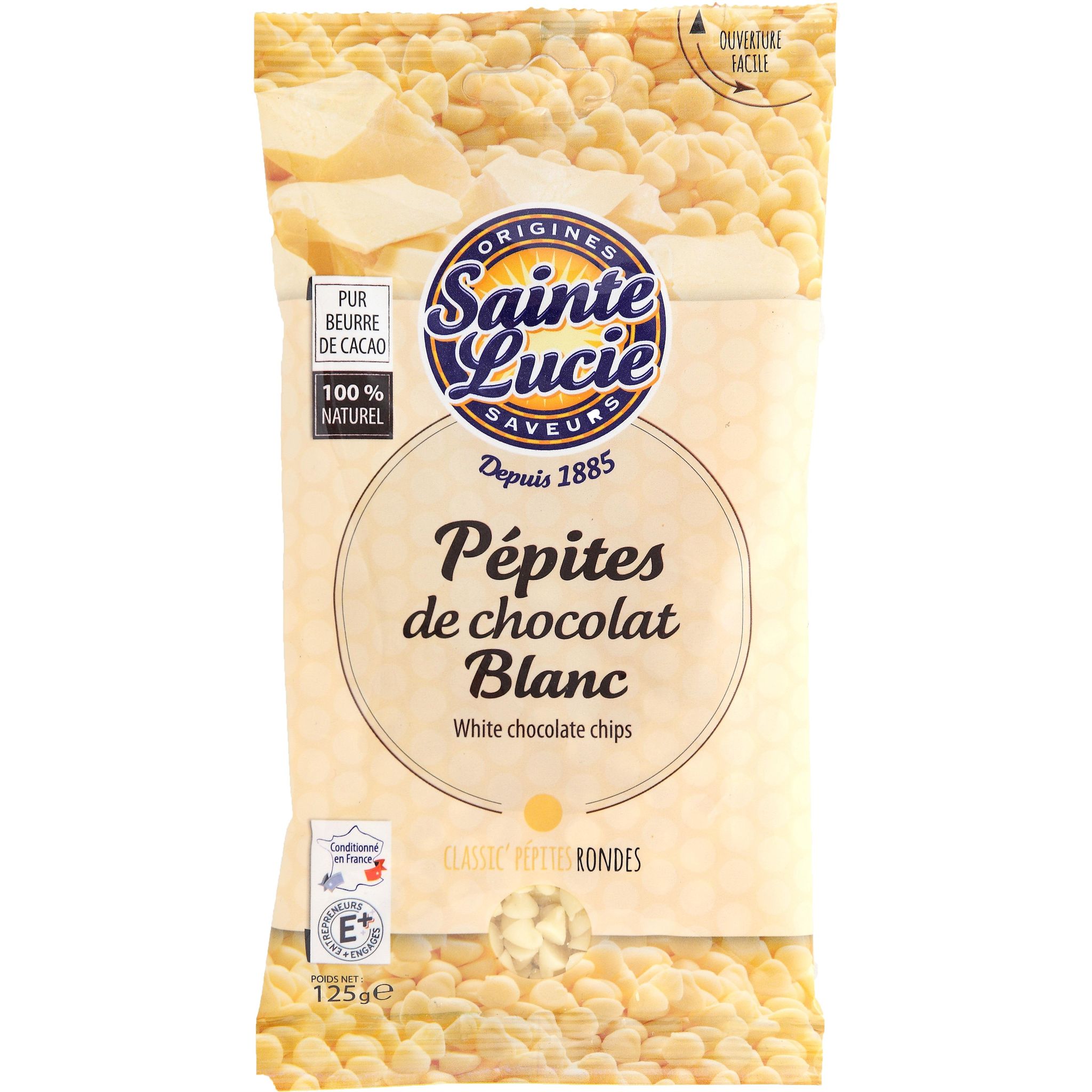 SAINTE LUCIE Pépites de chocolat blanc 125g