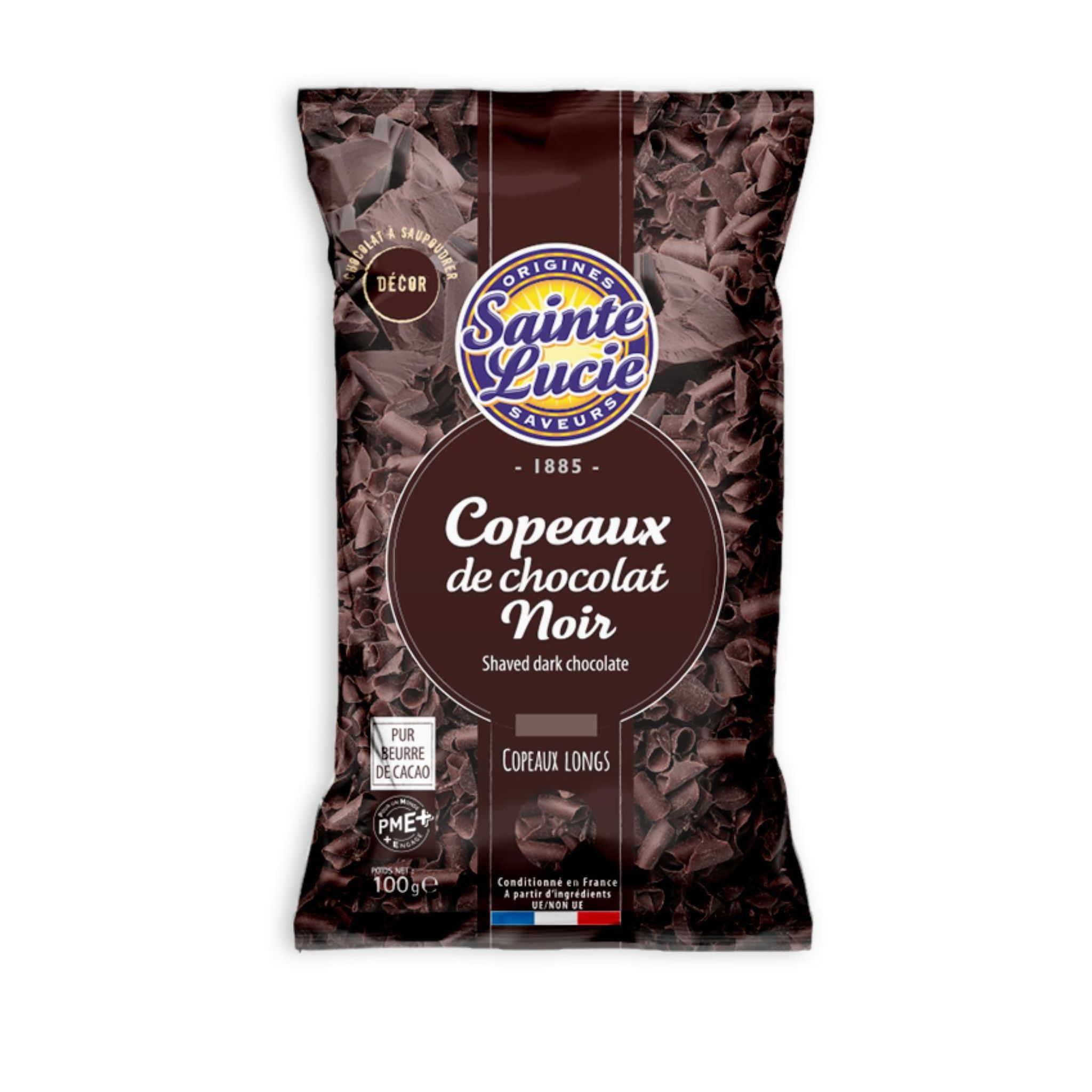 SAINTE LUCIE Copeaux de chocolat noir 100g