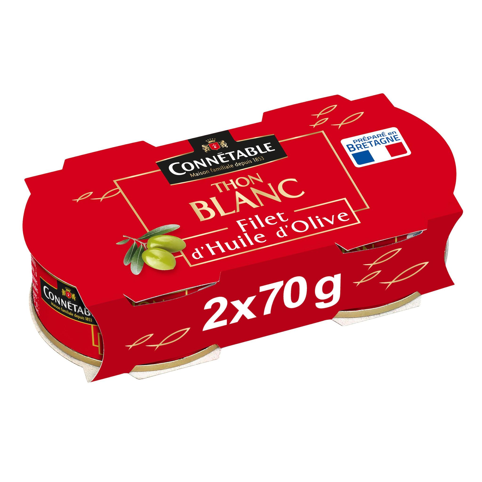 CONNETABLE Thon blanc à l'huile d'olive 2x70g