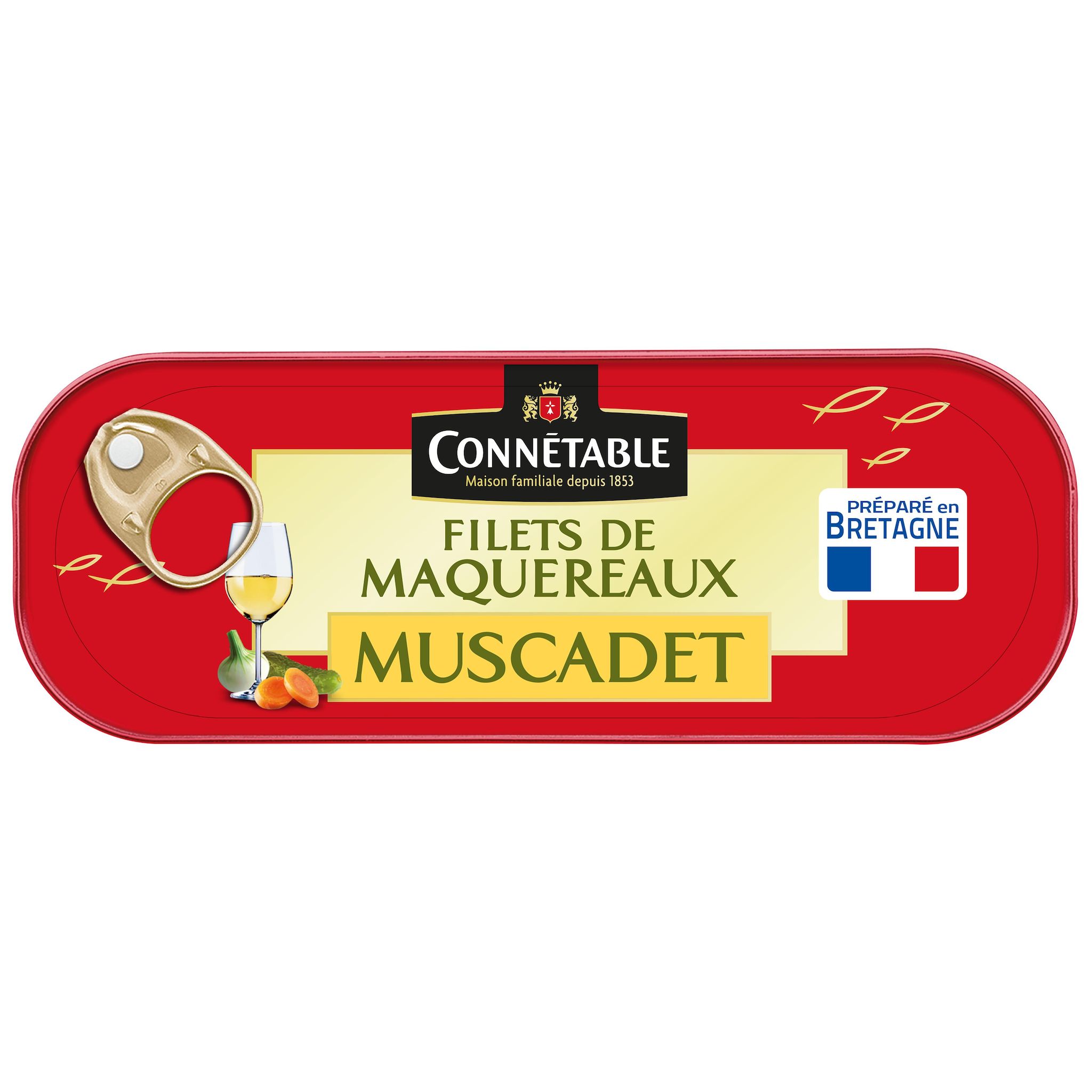 CONNETABLE Filets de maquereaux au muscadet et aux aromates 151g